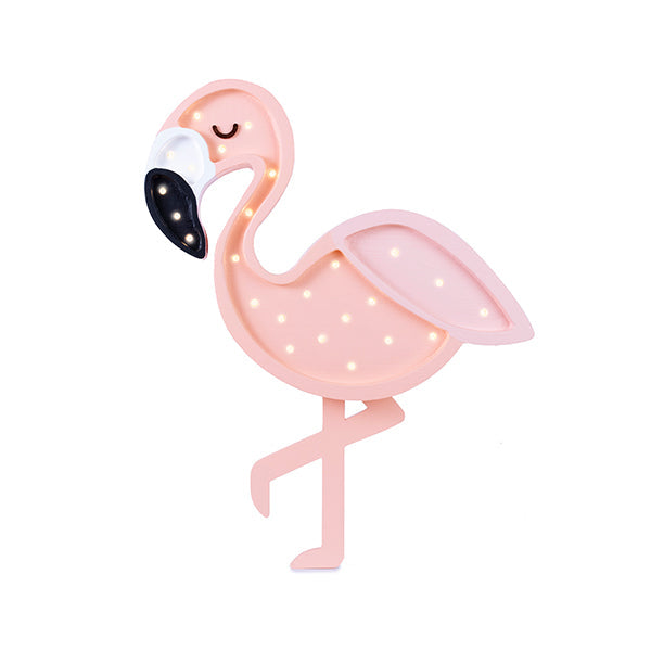 Little Lights Pink Flamingo Lamp – handmade wooden nursery light, dimmable and perfect for kids or babies