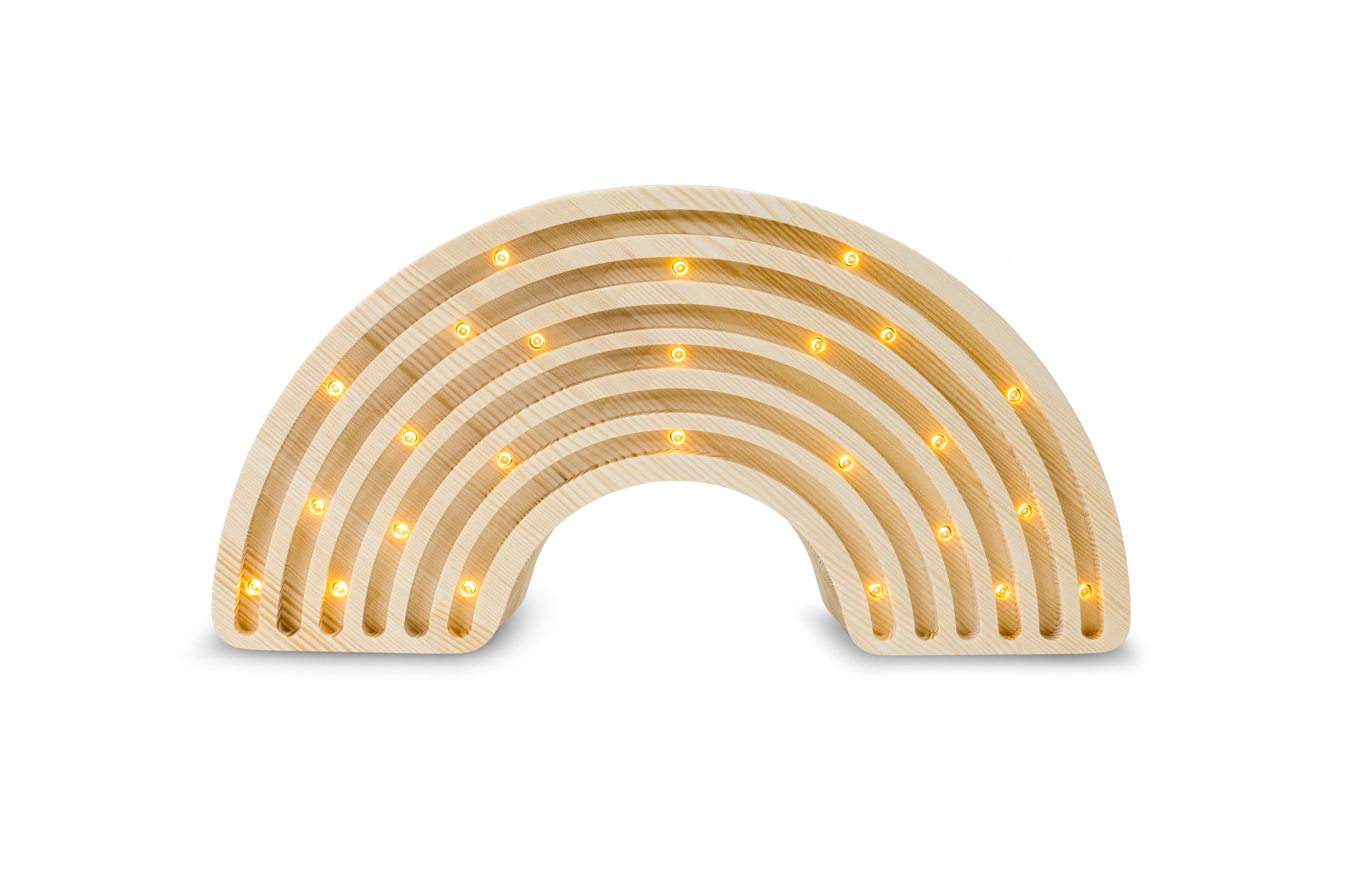 Wooden Rainbow Lamp – baby night light made from 100% natural pinewood