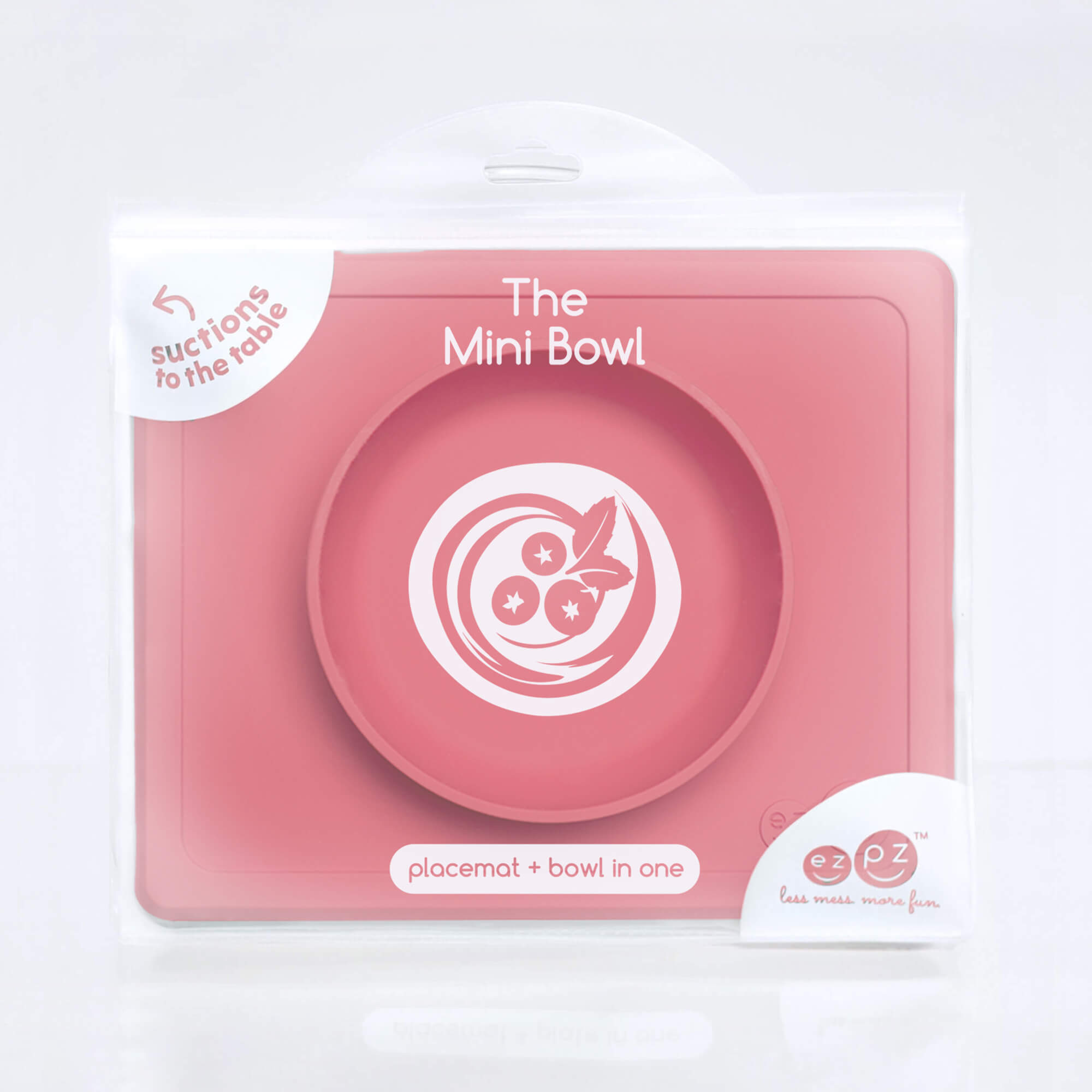 Mini Bowl in Coral by ezpz / The Original All-In-One Silicone Plates & Placemats that Stick to the Table #color_coral