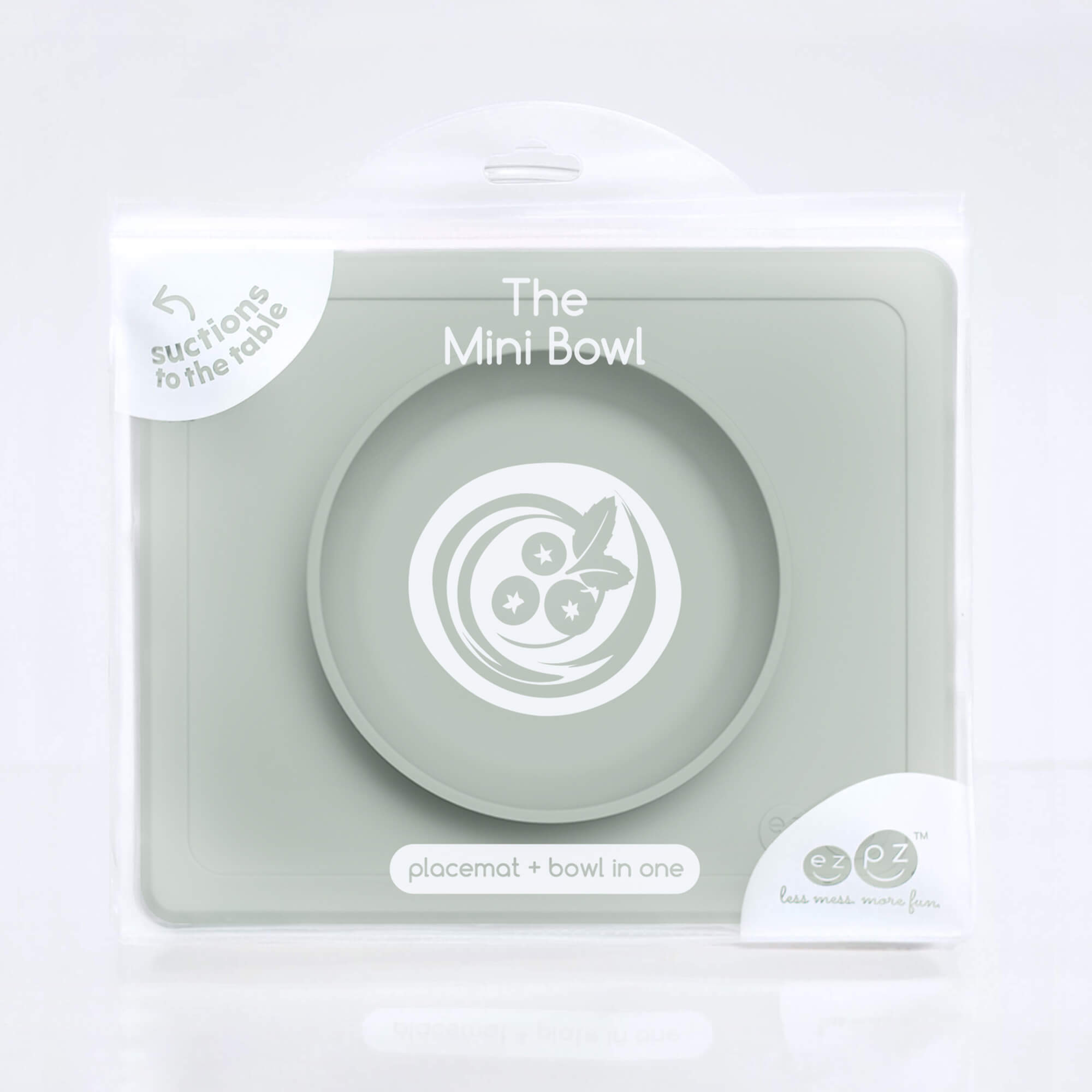 Mini Bowl in Sage by ezpz / The Original All-In-One Silicone Plates & Placemats that Stick to the Table #color_sage