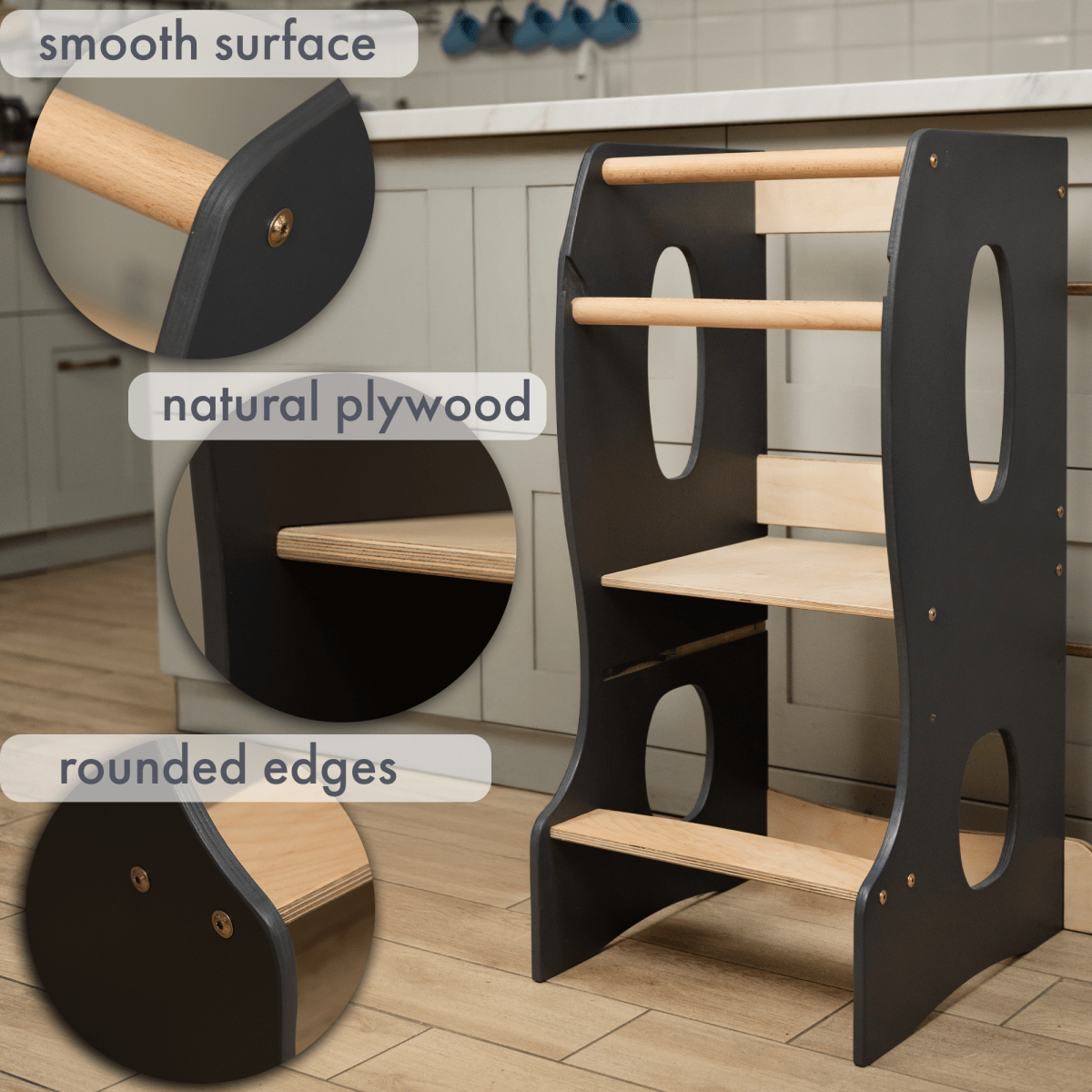 Stable Montessori Learning Tower (Grey)