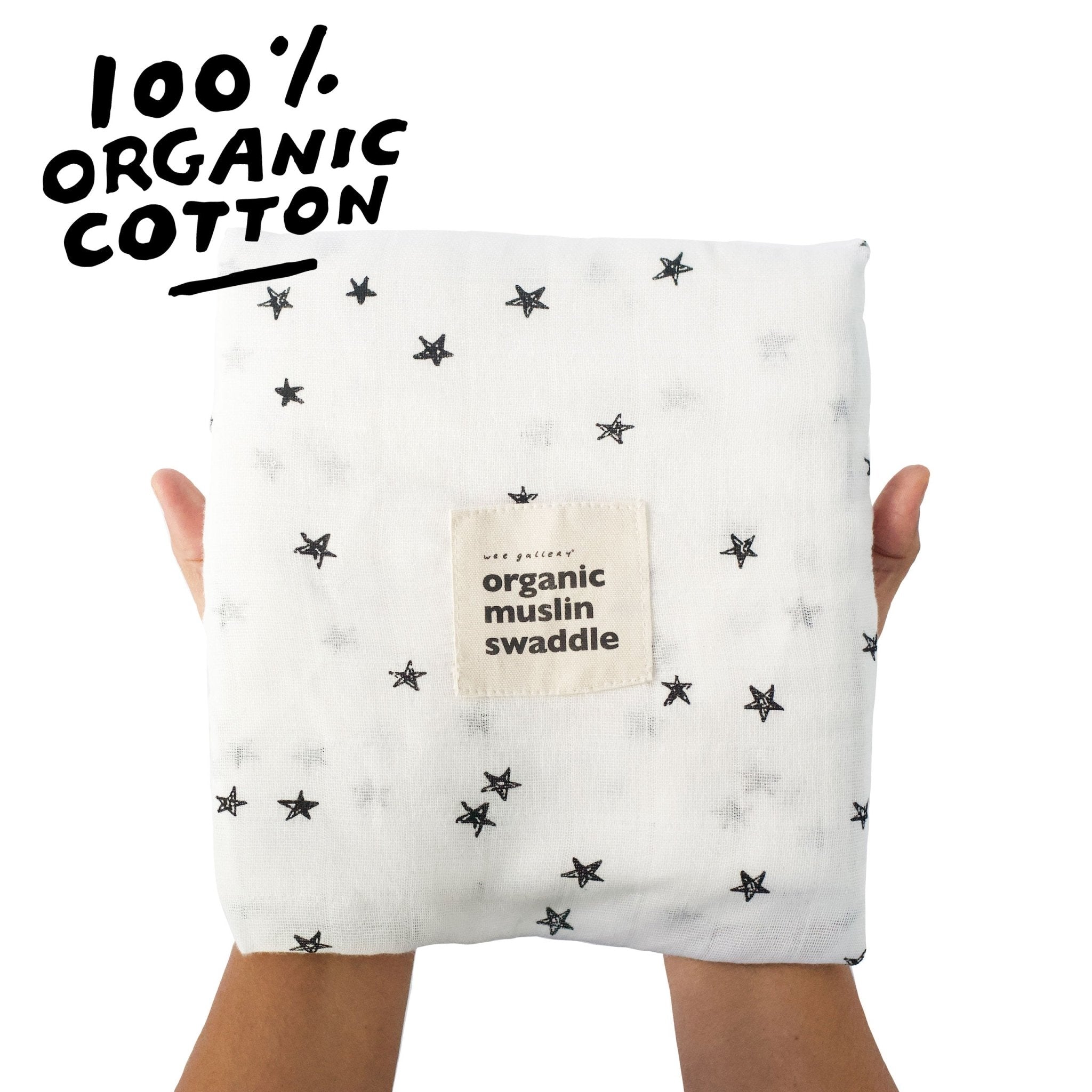 Organic Muslin Swaddle (Stars)