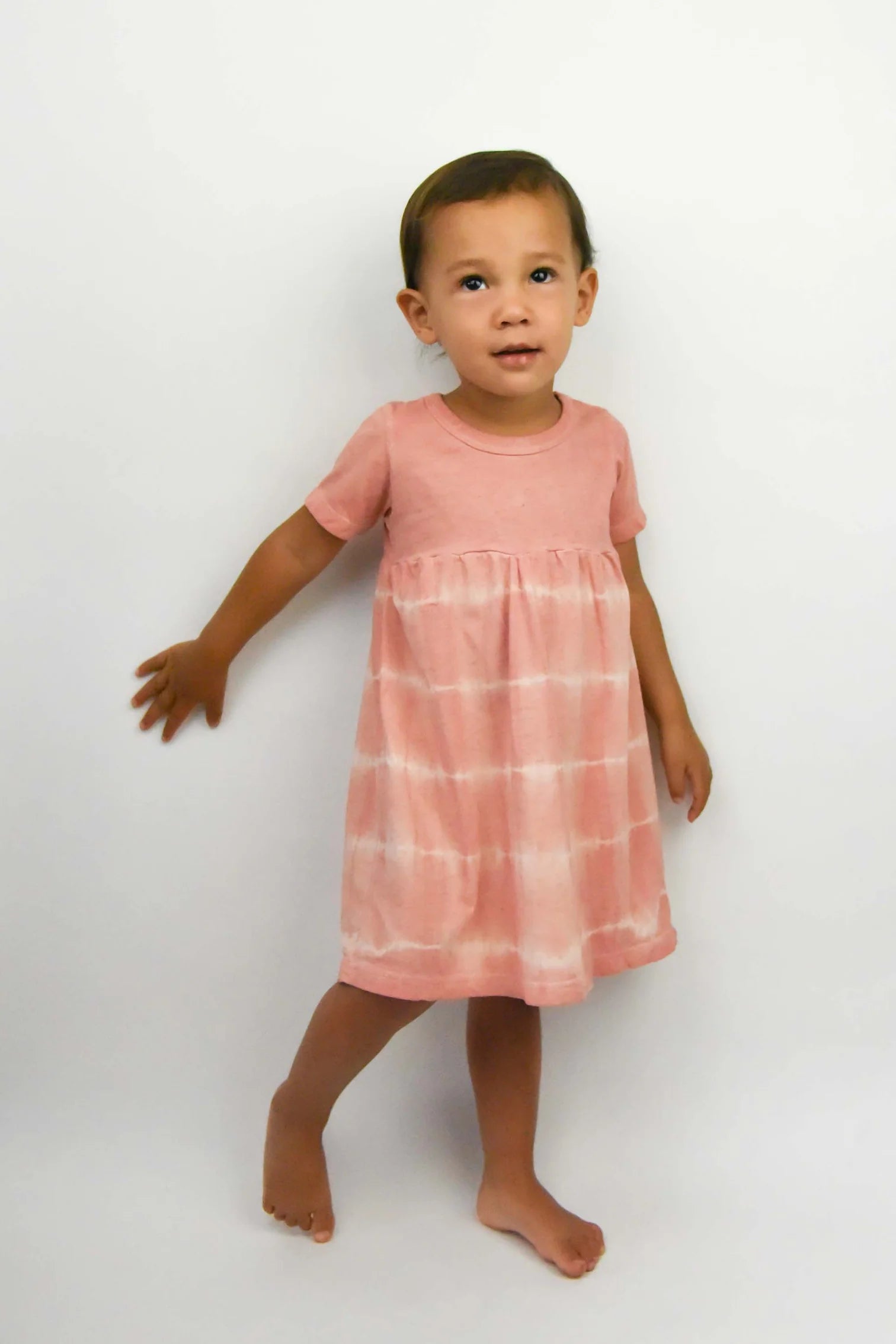 Shibori Dress (Avocado Pink)