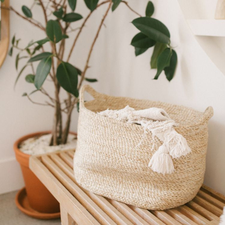 Oval Jute Baskets (Natural)