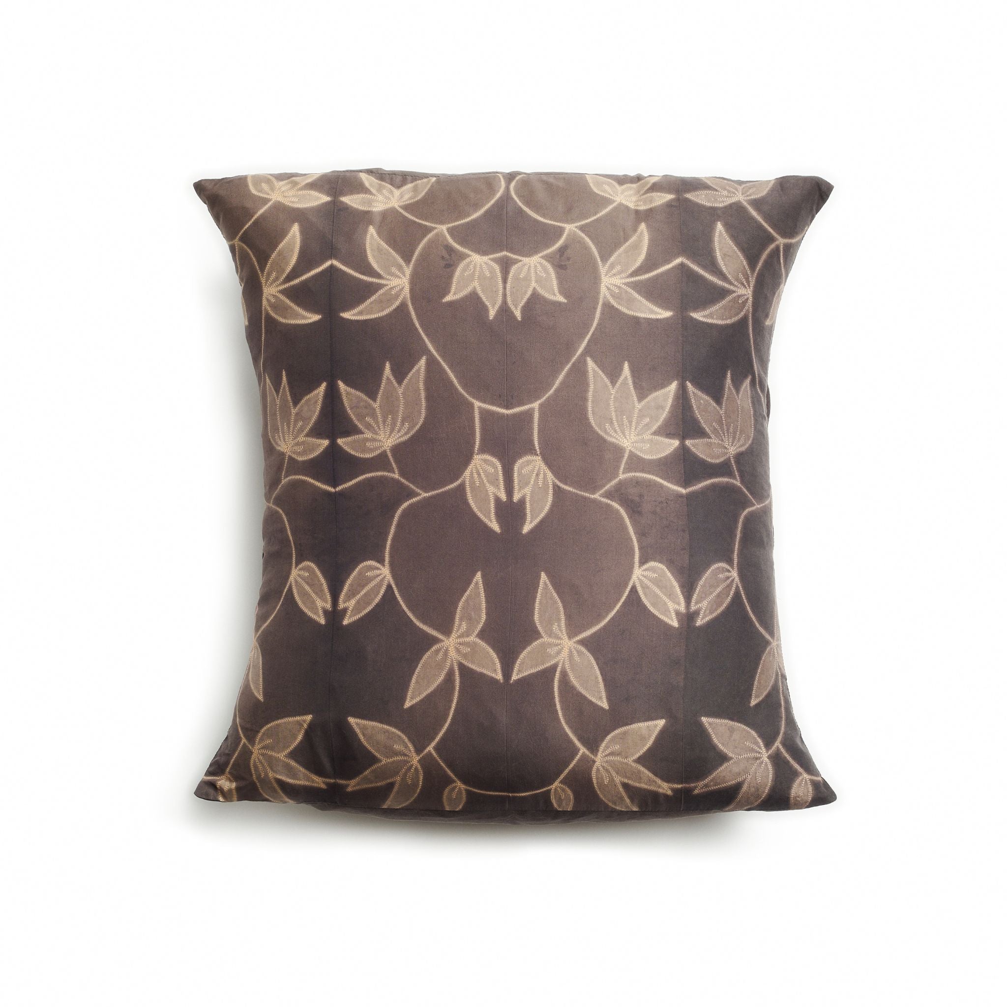 Folio Handcrafted Shibori Mulberry Silk Pillow (Black)