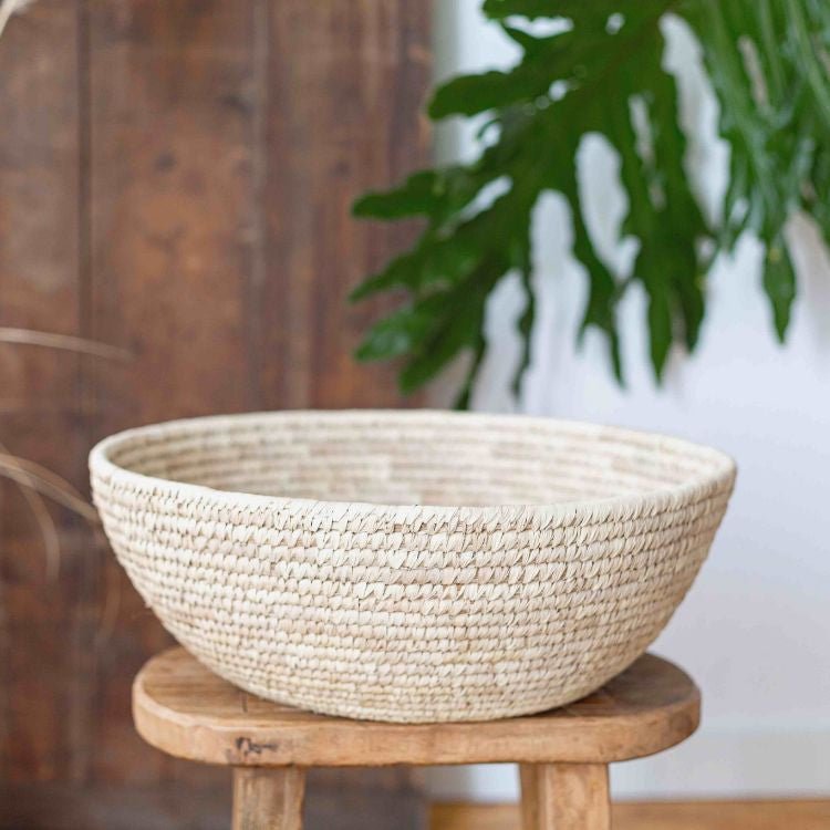 Palm Leaf Jumbo Woven Bowl