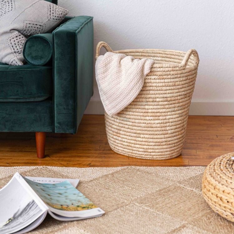 Palm Leaf Laundry Basket