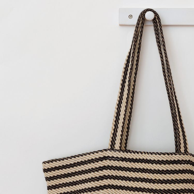 Paris Striped Tote (Black Stripe)