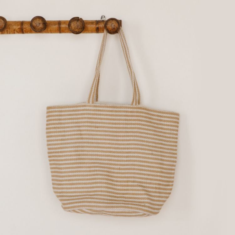 Paris Striped Tote (Natural Stripe)