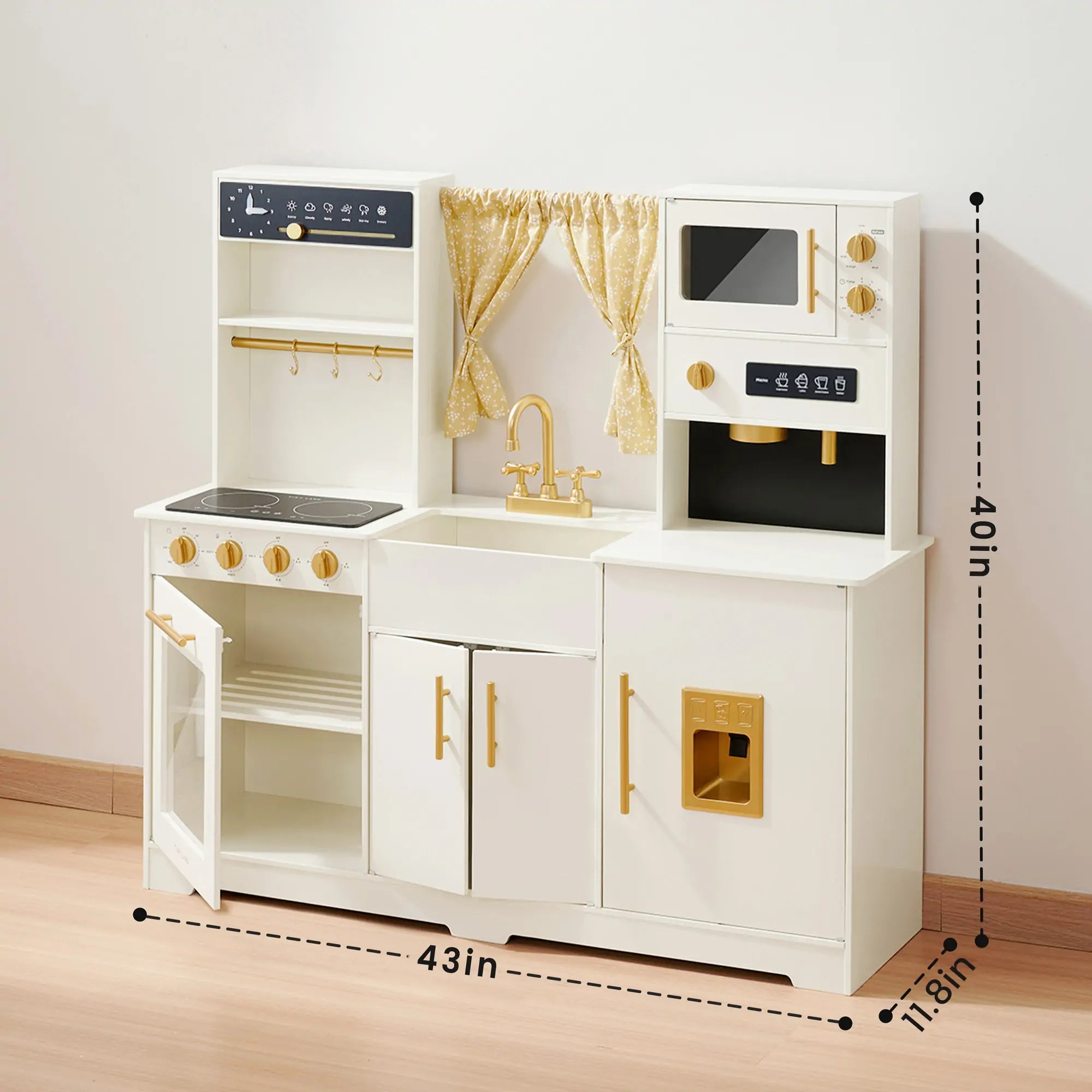 Iconic Wooden Play Kitchen (Cream)