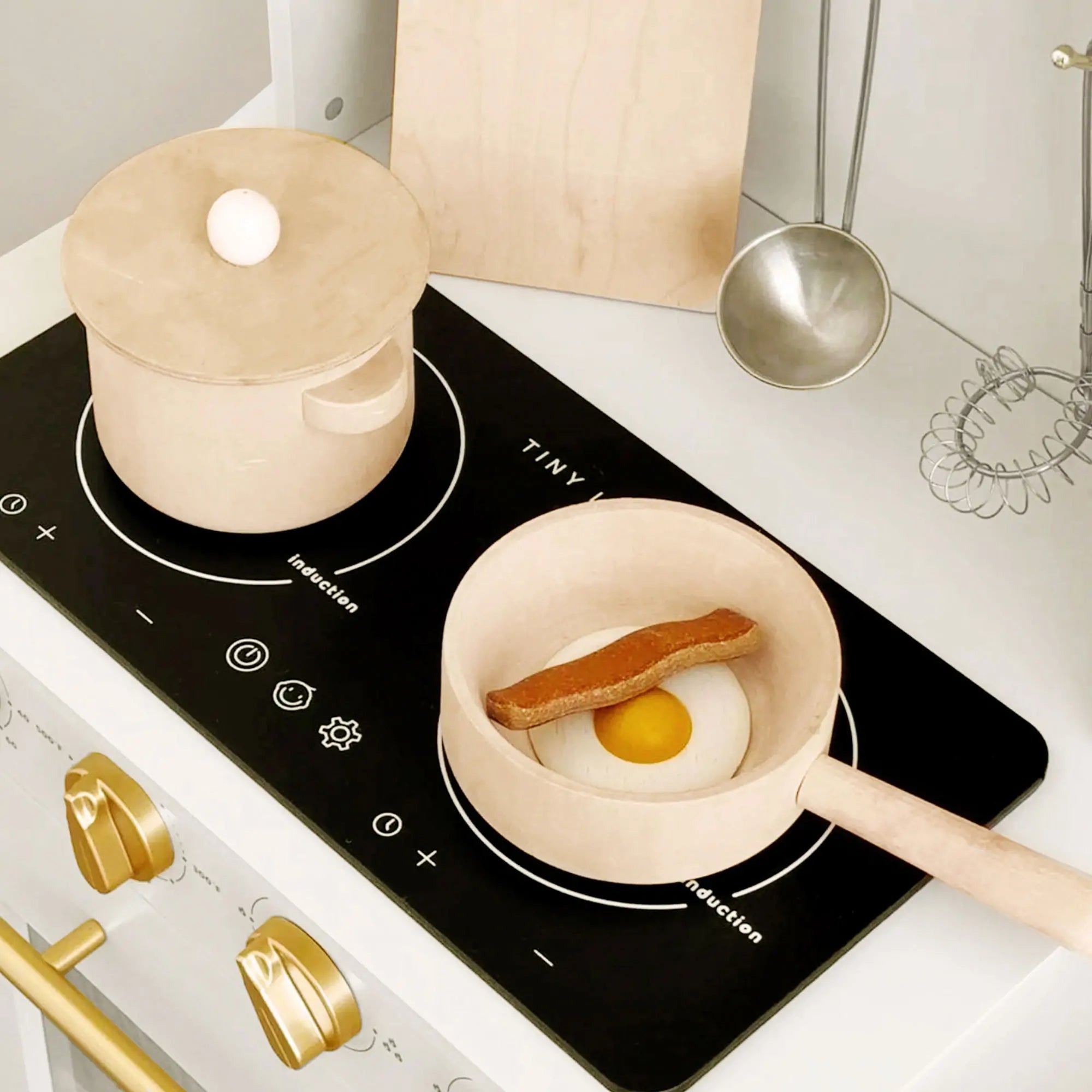 Iconic Wooden Play Kitchen (Cream)
