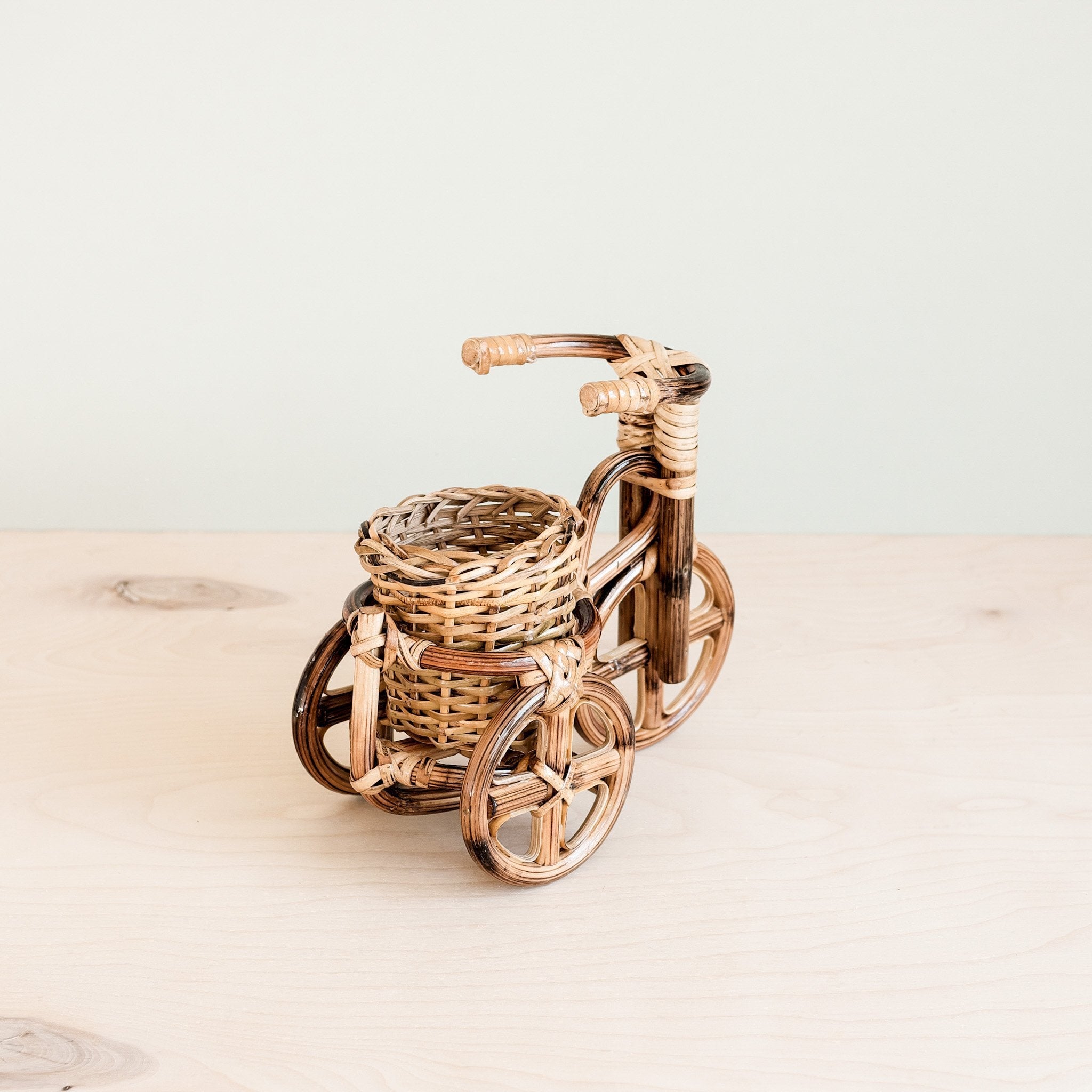 Planters - Bicycle Rattan Planter, medium - Handmade Planters | LIKHÂ - LIKHÂ