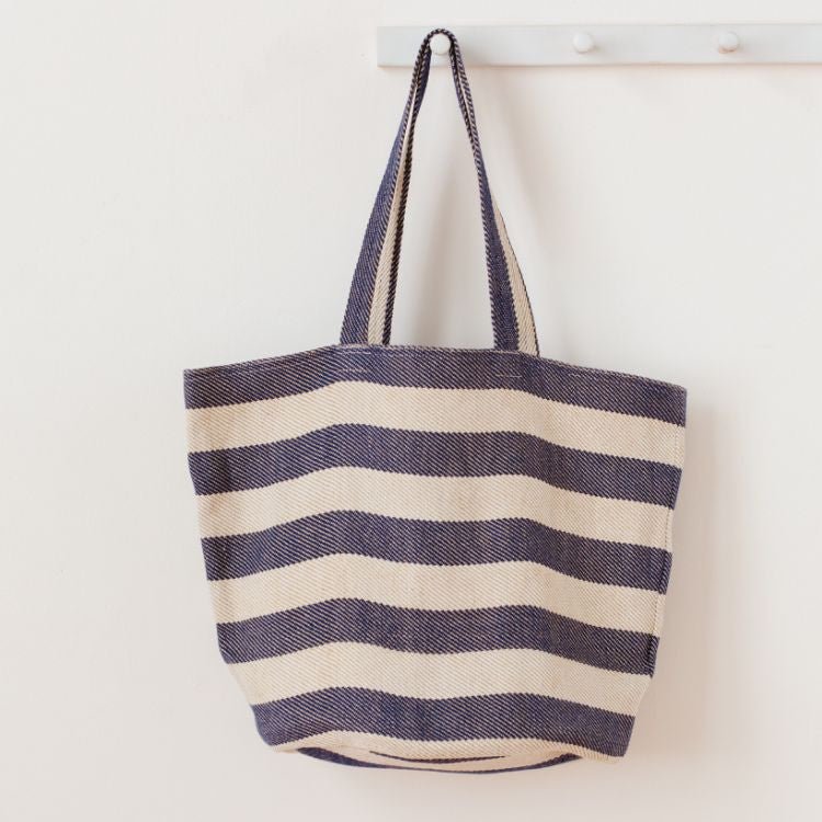 Provence Striped Tote (Indigo)
