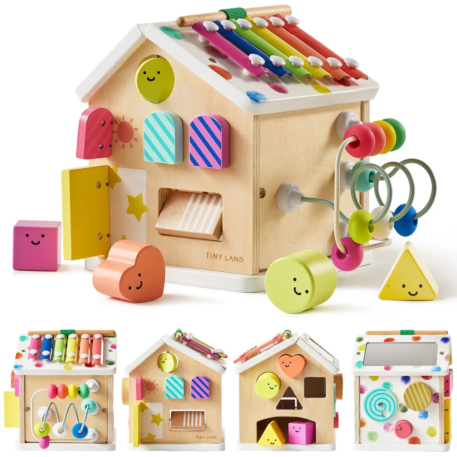 Cottage Activity Cube (Rainbow)