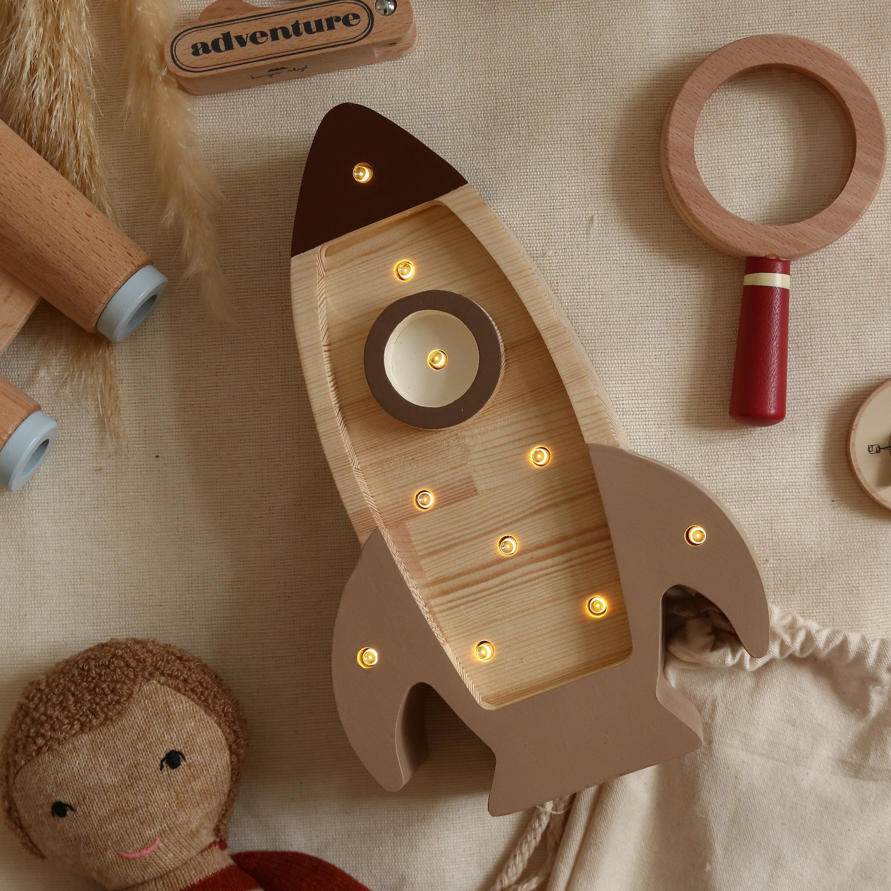 Mini Rocket Ship Lamp