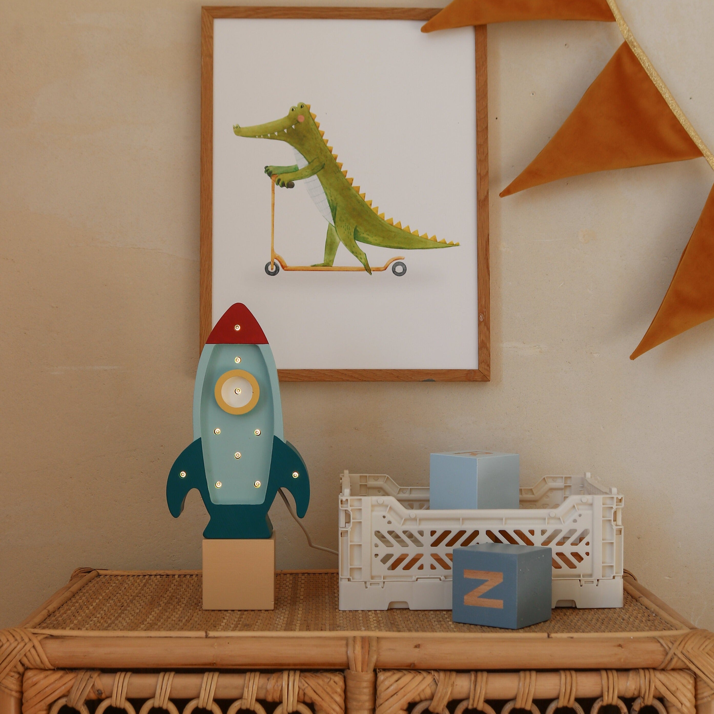 Mini Rocket Ship Lamp