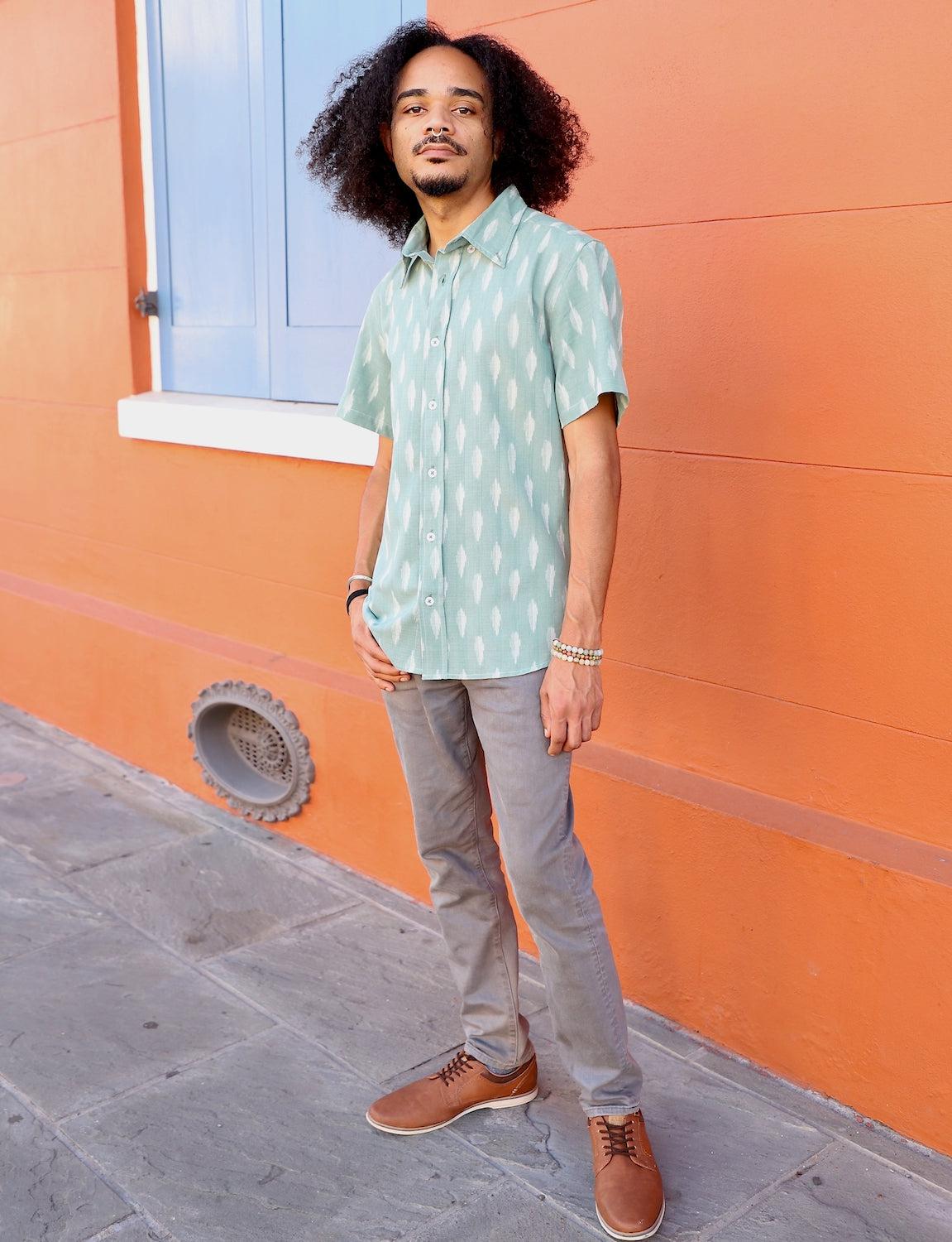 Sage Men's Button Down Shirt