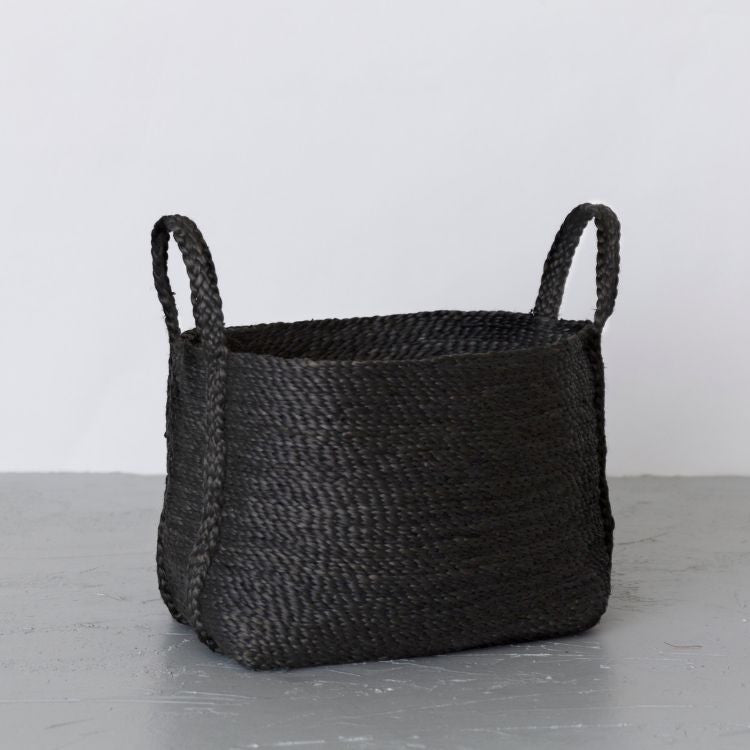 Small Jute Basket (Charcoal)