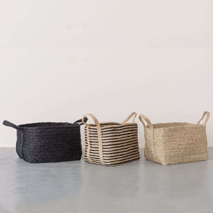 Small Jute Basket (Charcoal)