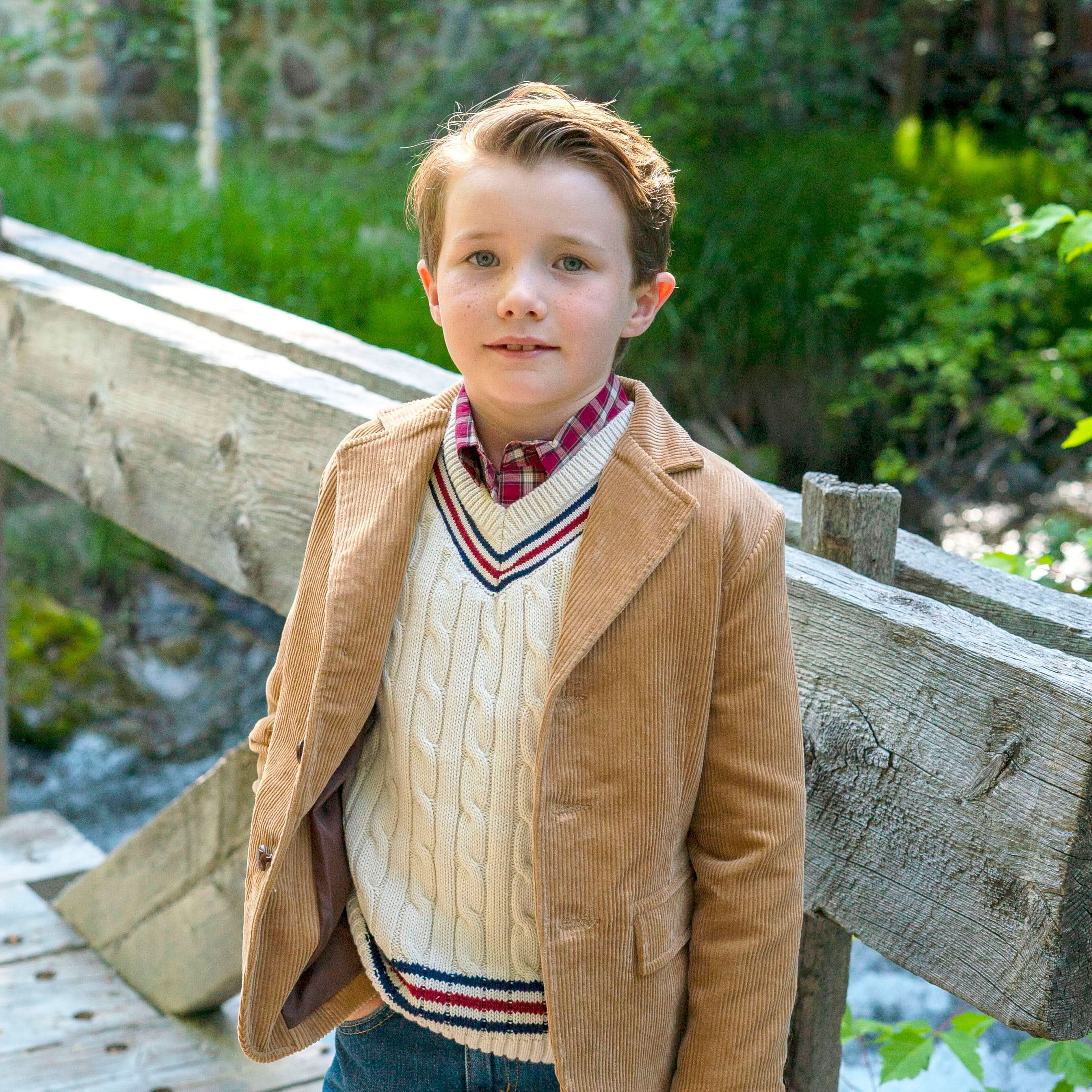 V-Neck Cricket Sweater (Ivory)