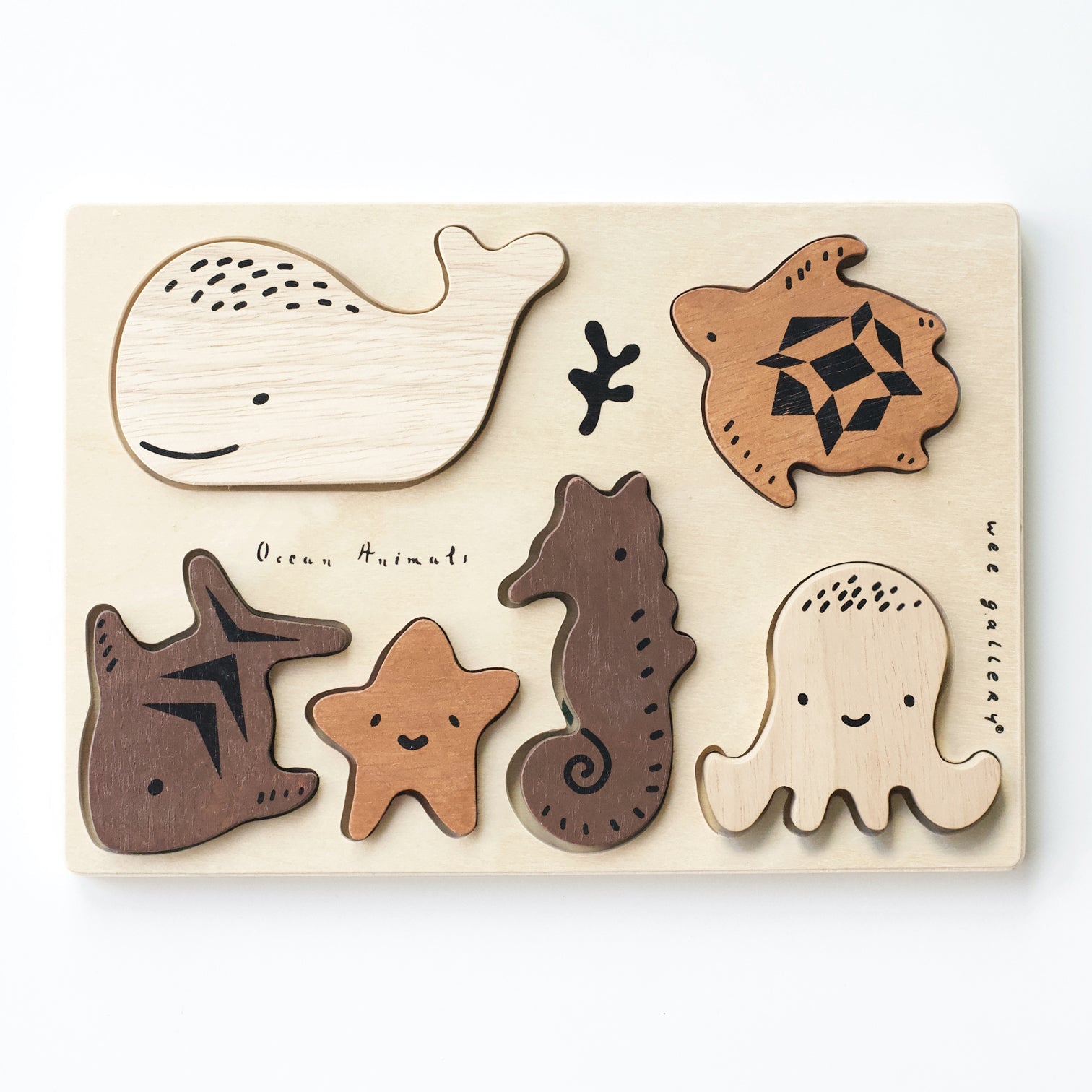 Wooden Tray Puzzle (Ocean Animals)