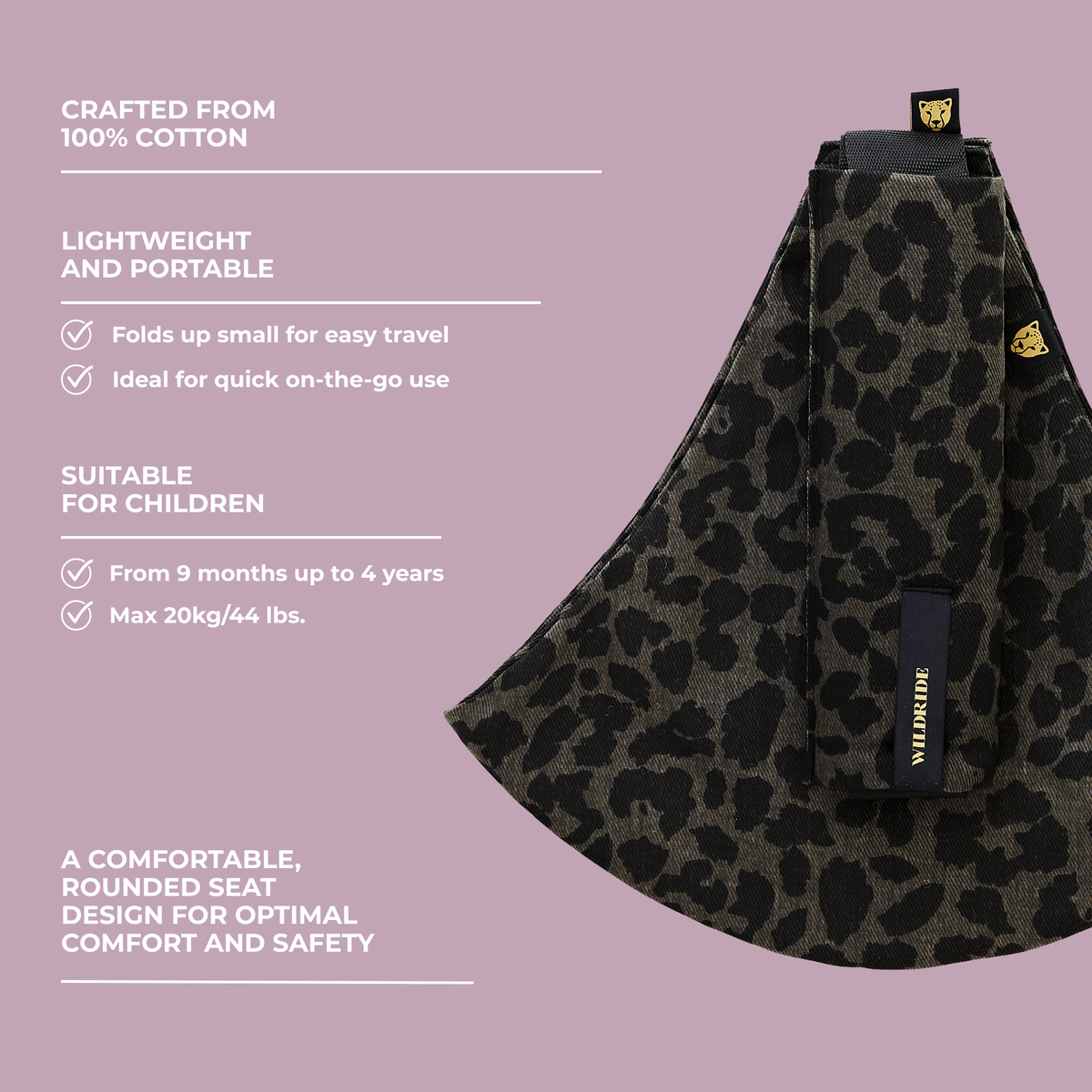 Toddler Carrier (Leopard Print Grey)