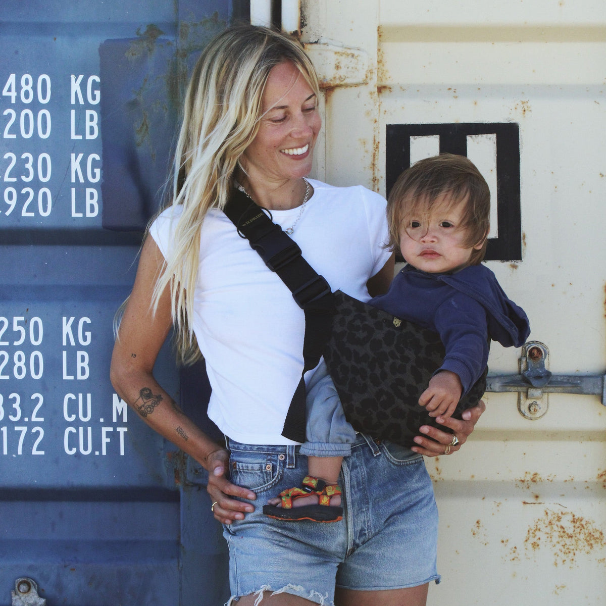 Toddler Carrier (Leopard Print Grey)