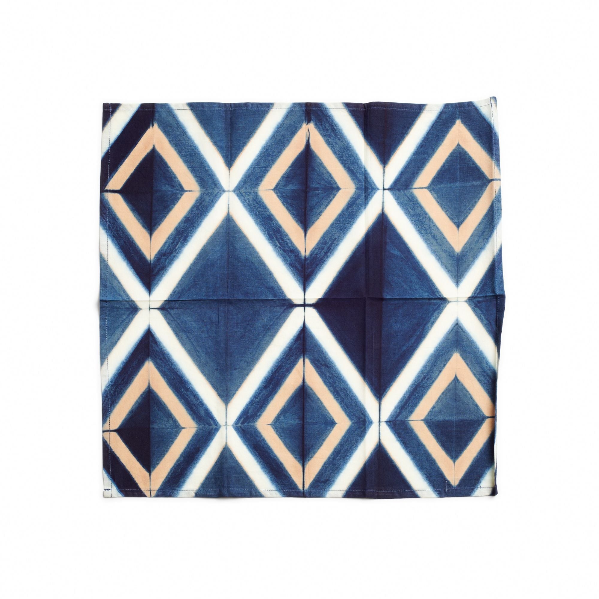 Tisa Hand Crafted Shibori Print Cotton Table Napkin Set (Indigo)