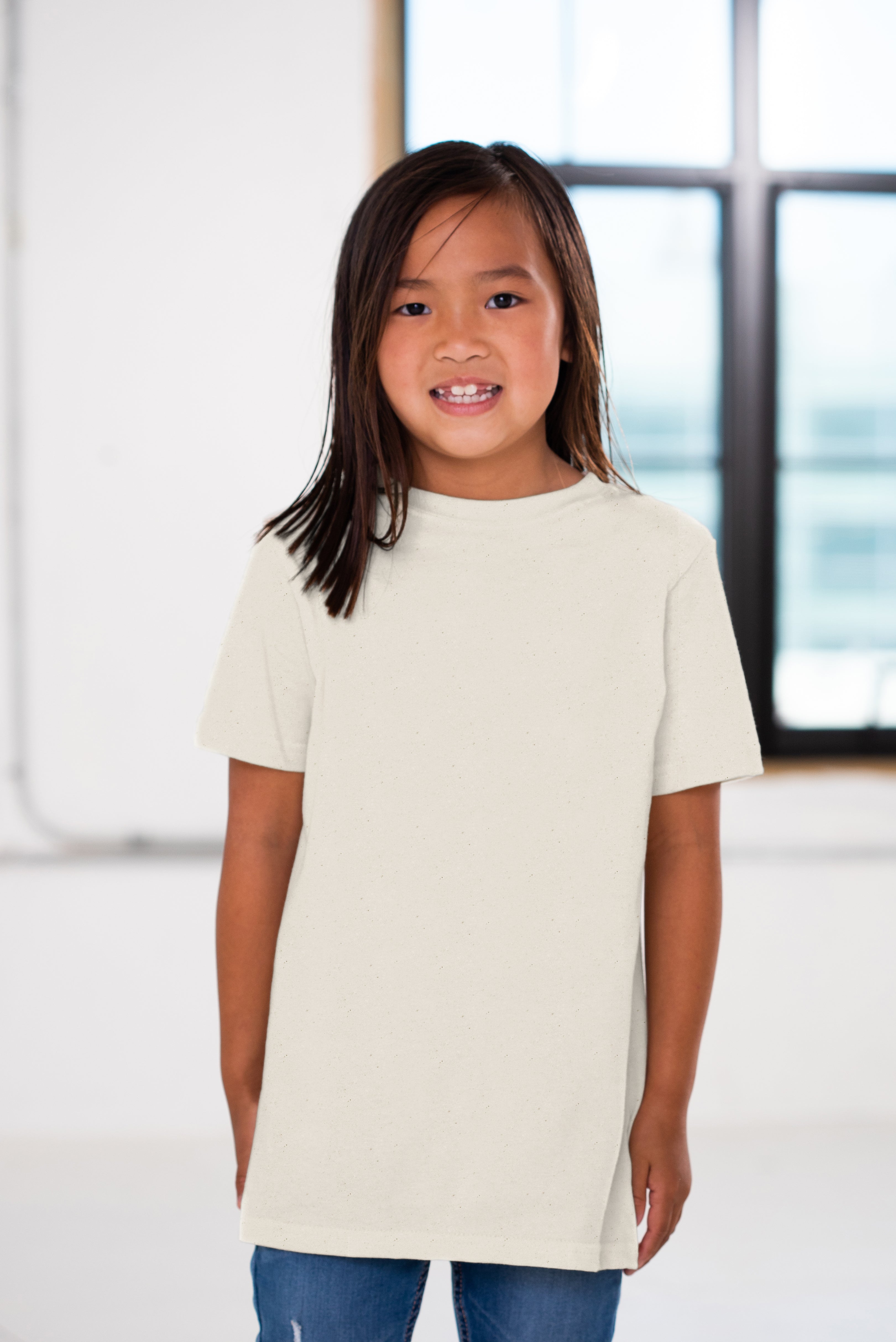 Youth Eco-Cotton Short Sleeve Tee (Ivory)