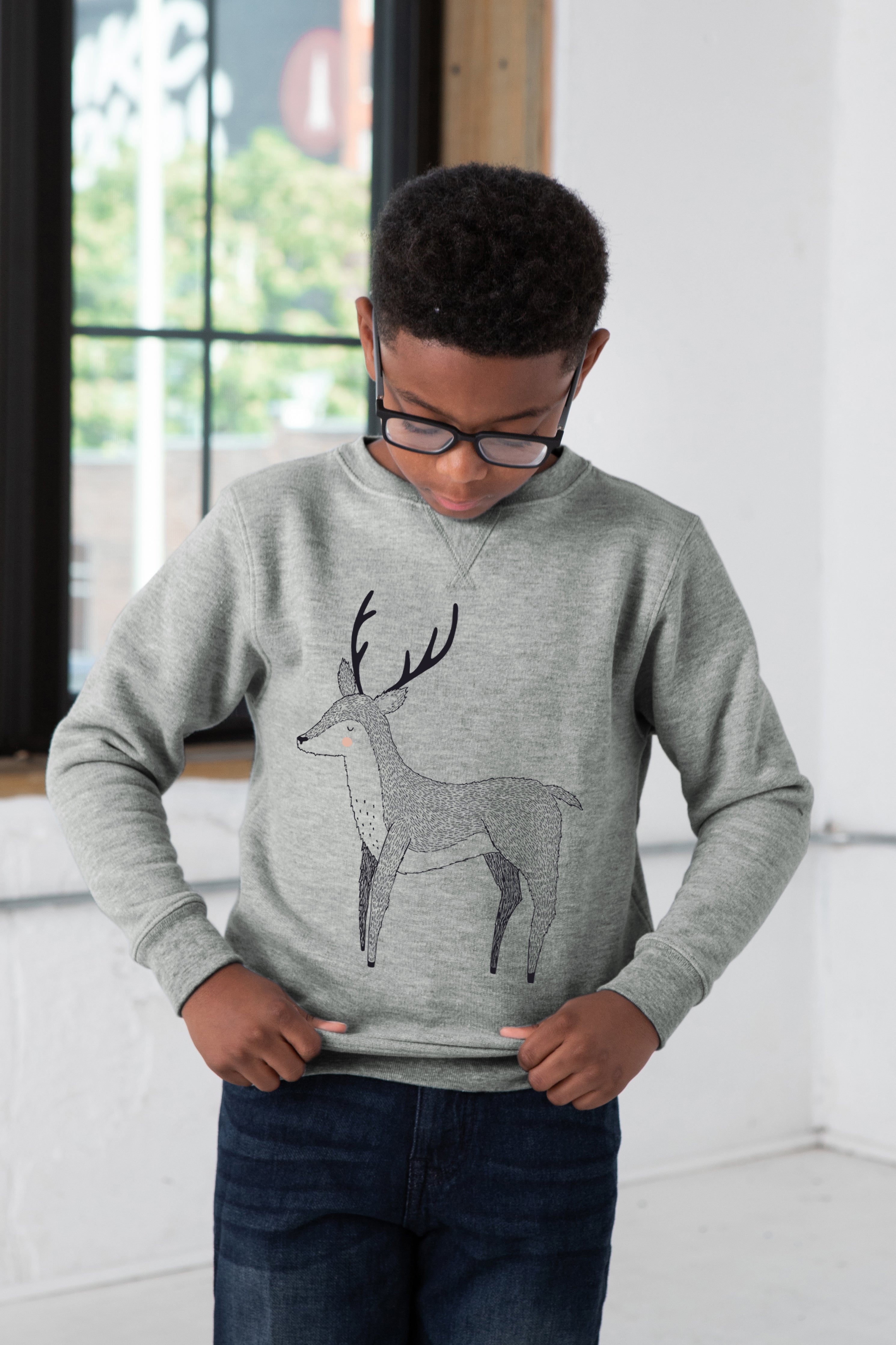 Deer Youth Fleece Crew