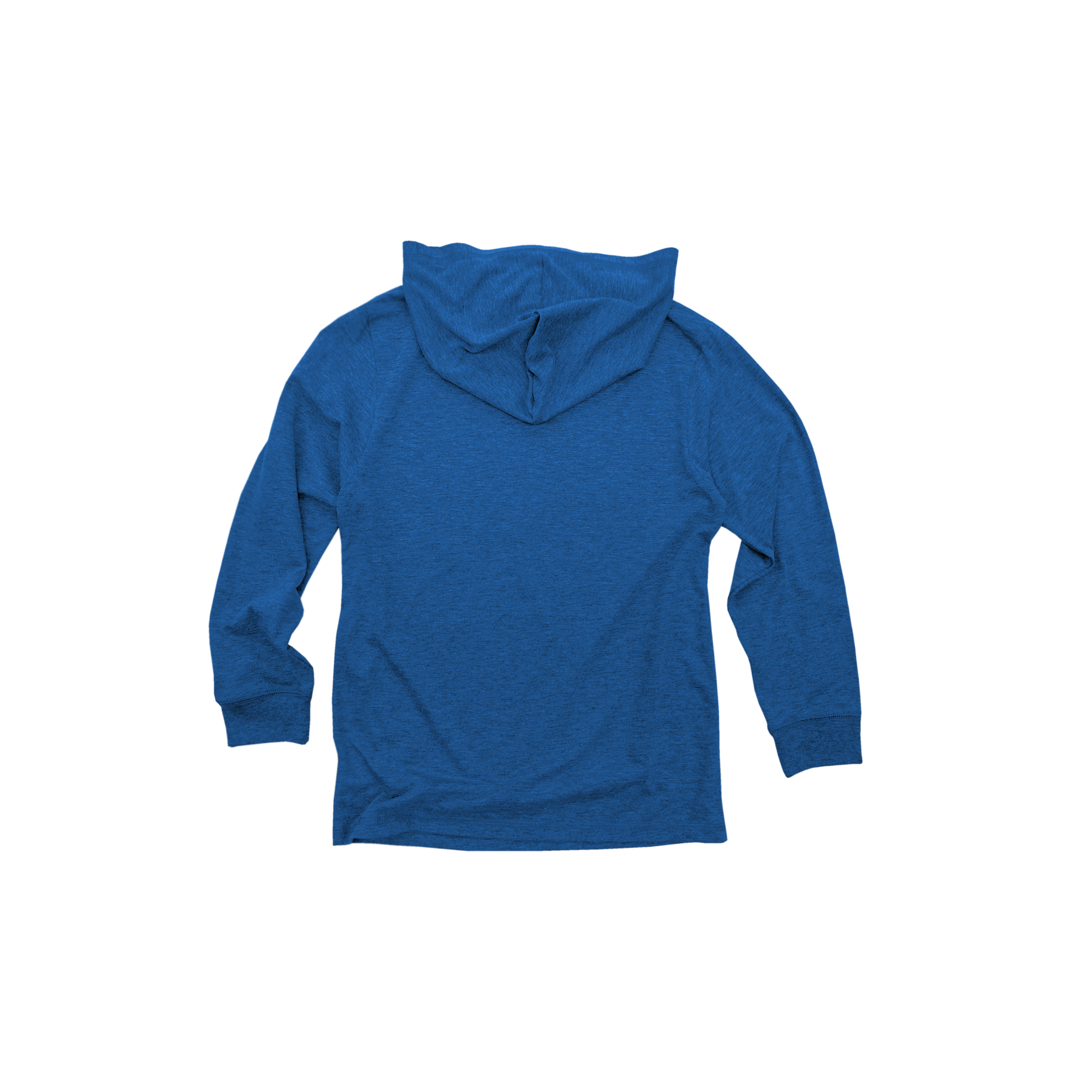 Youth Hooded Long Sleeve Triblend Tee (Royal)