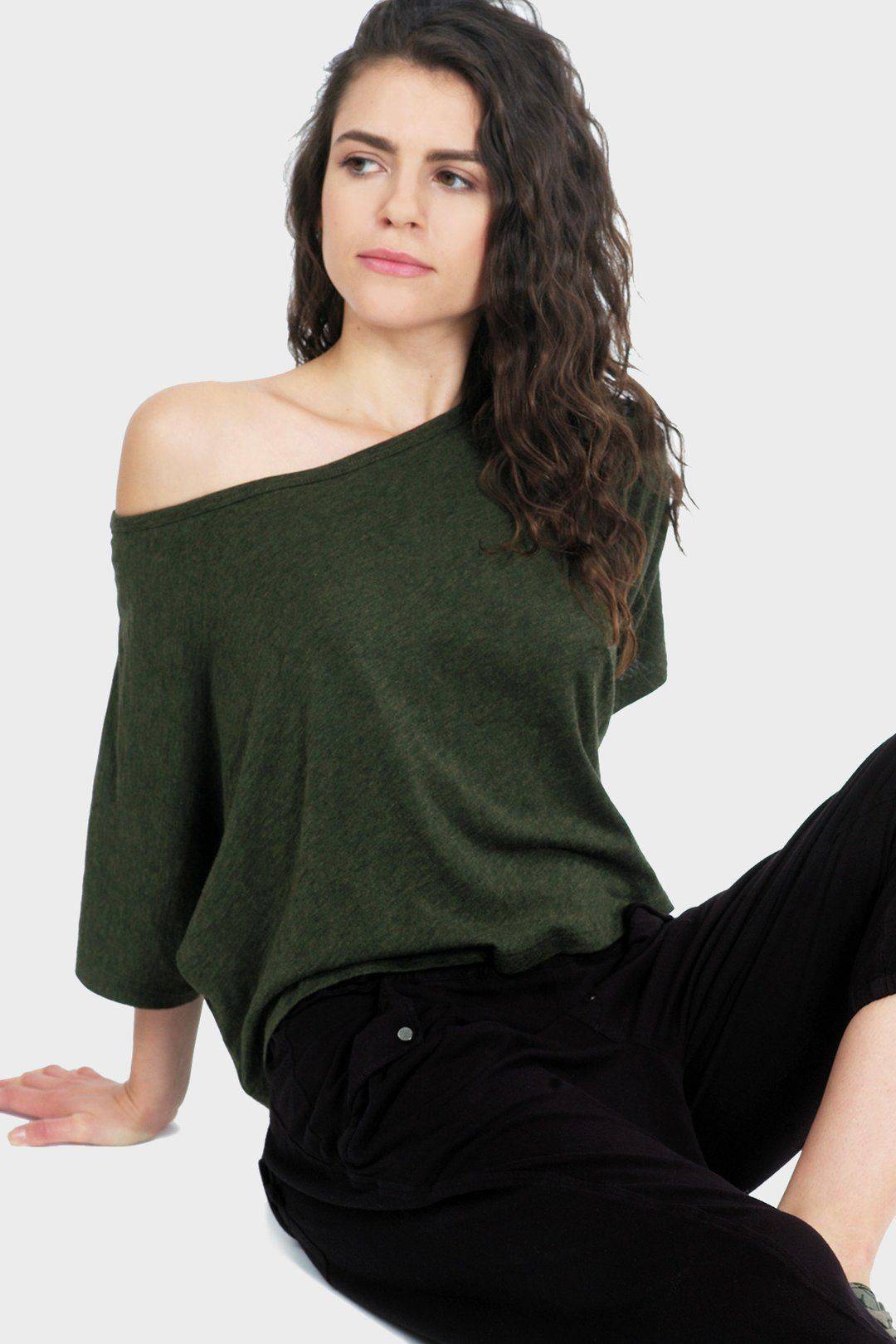 Lumi Crop Top (Heather Forest) Top 337 Brand 