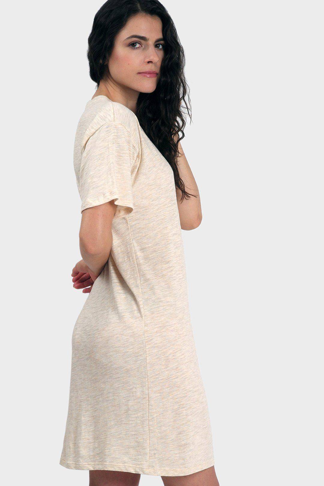 Mika T-Shirt Dress (Heather Almond) Dress 337 Brand 