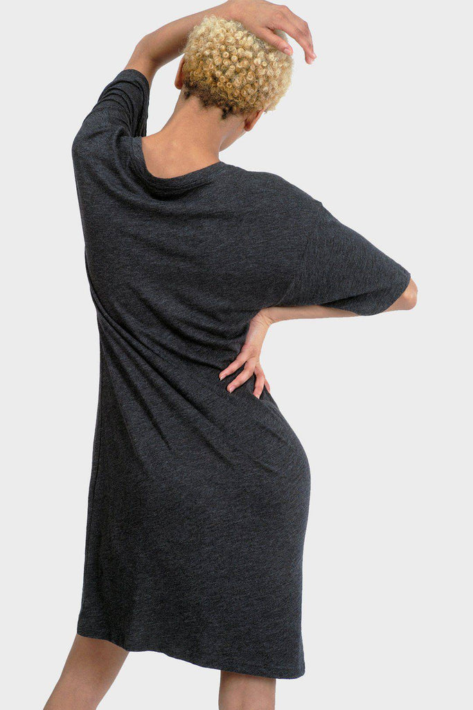 Mika T-Shirt Dress (Heather Charcoal) Dress 337 Brand 