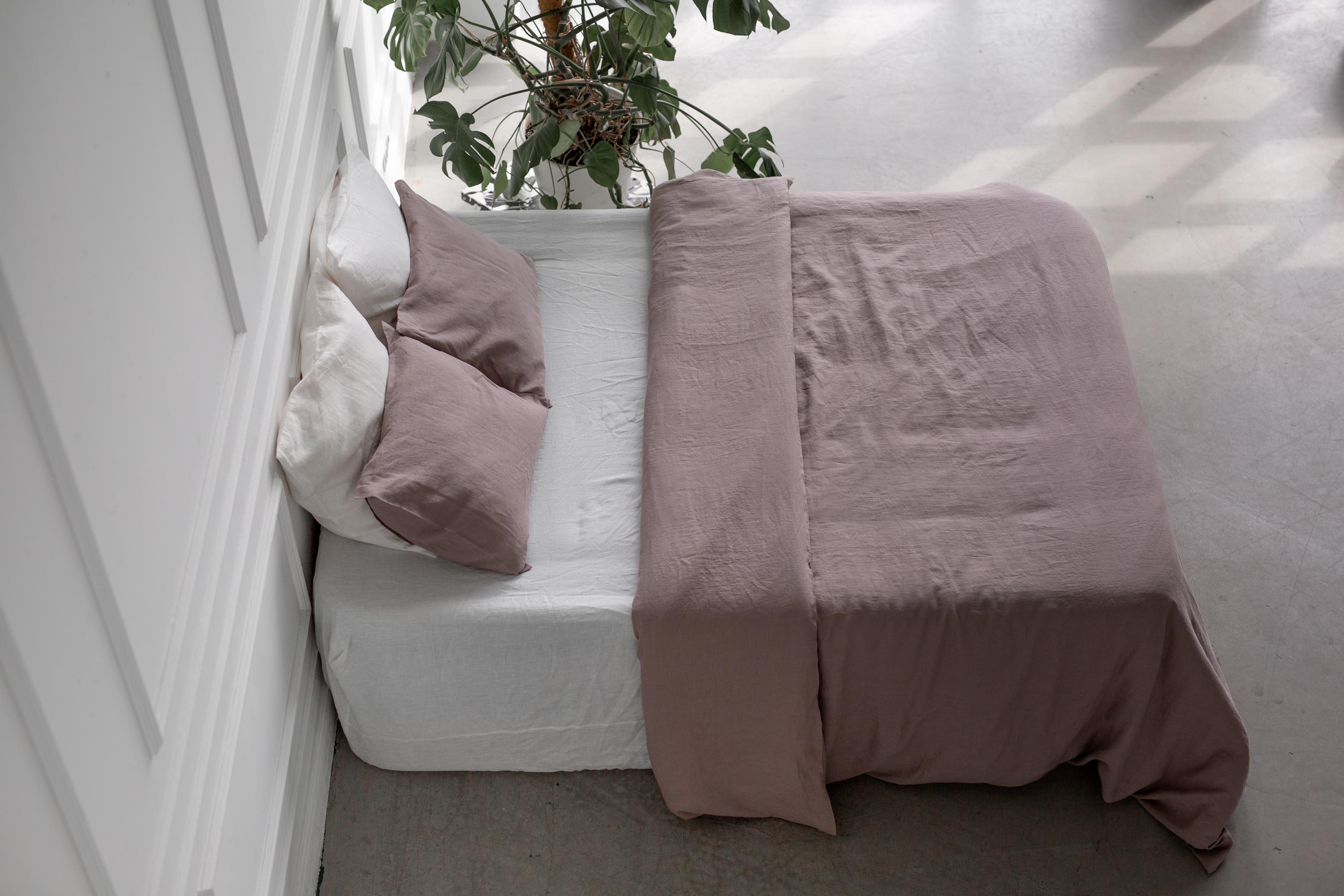 Linen Duvet Cover (Rosy Brown)