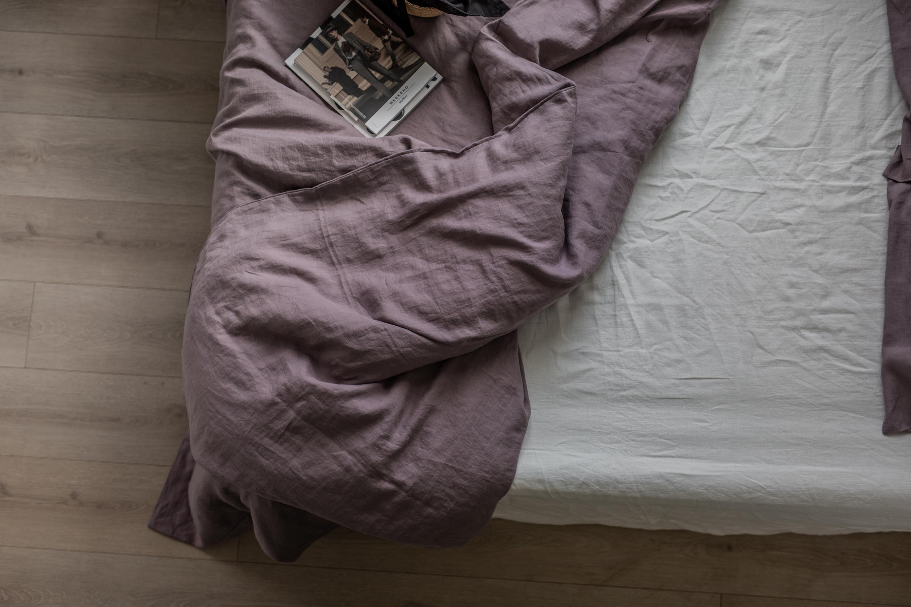 Linen Bedding Set (Dusty Lavender)