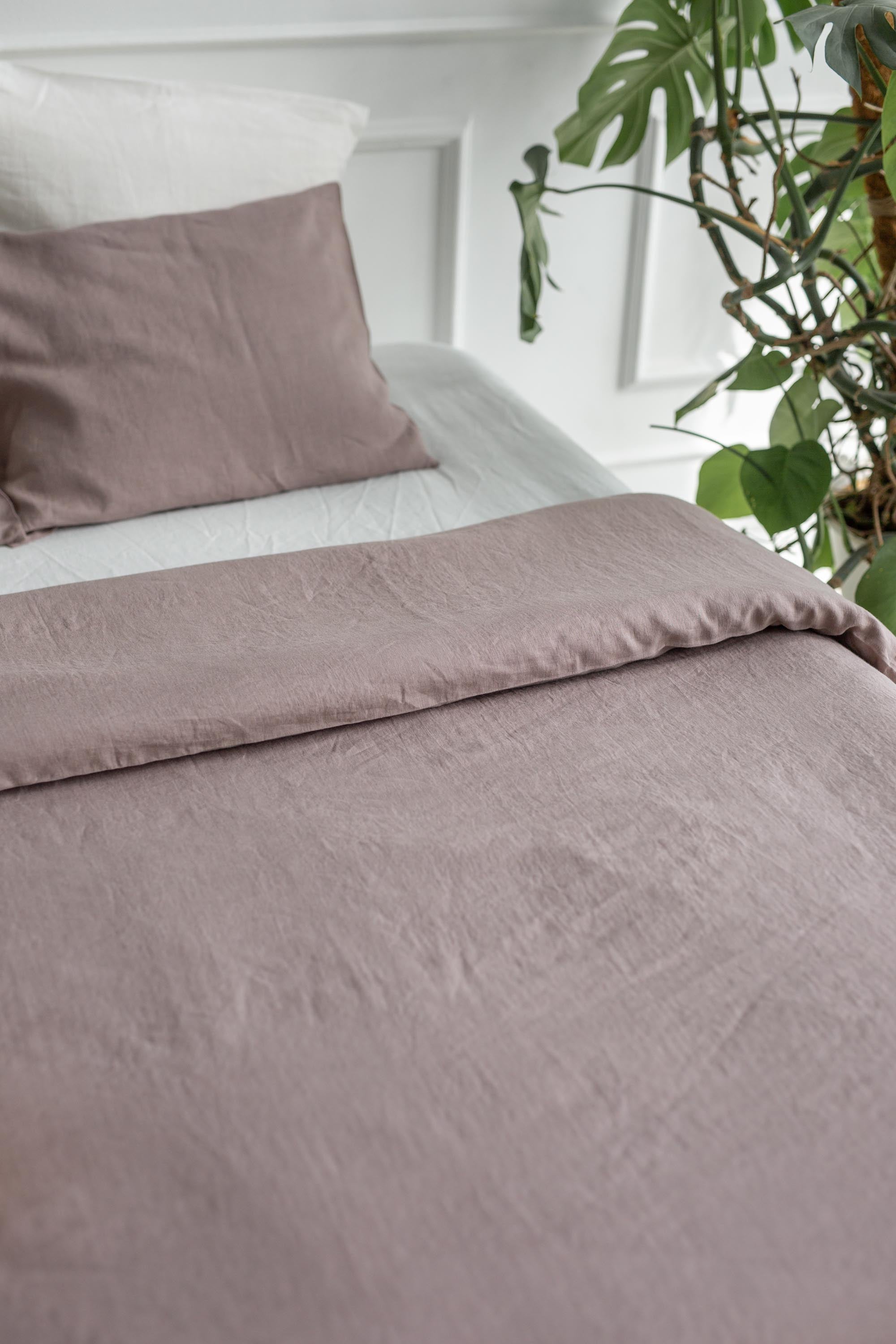 Linen Duvet Cover (Rosy Brown)