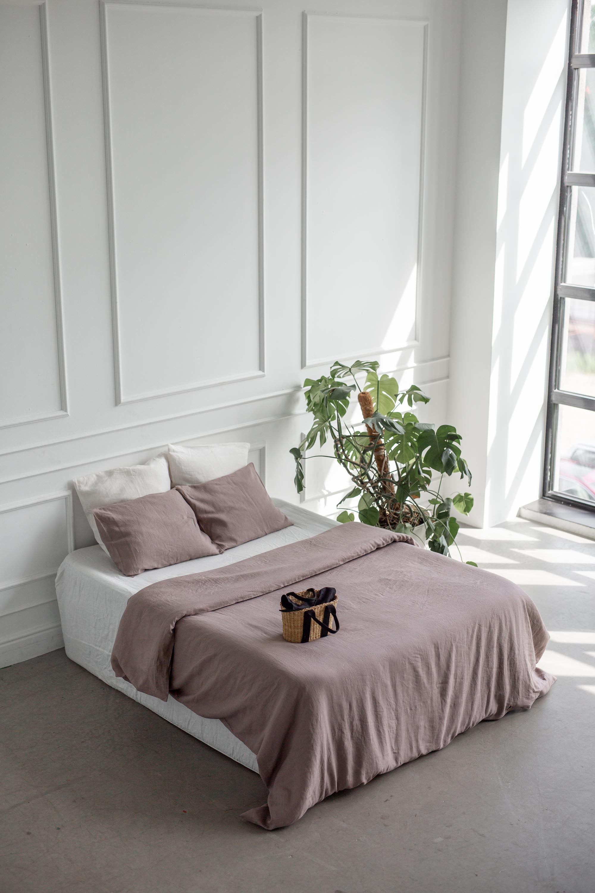 Linen Duvet Cover (Rosy Brown)