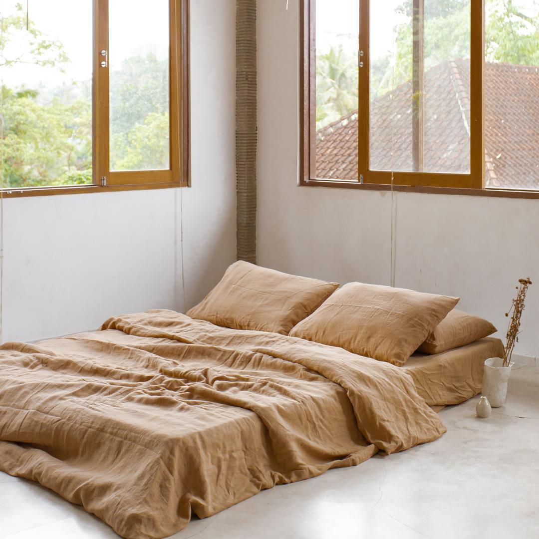 Linen Bedding Set (Walnut)