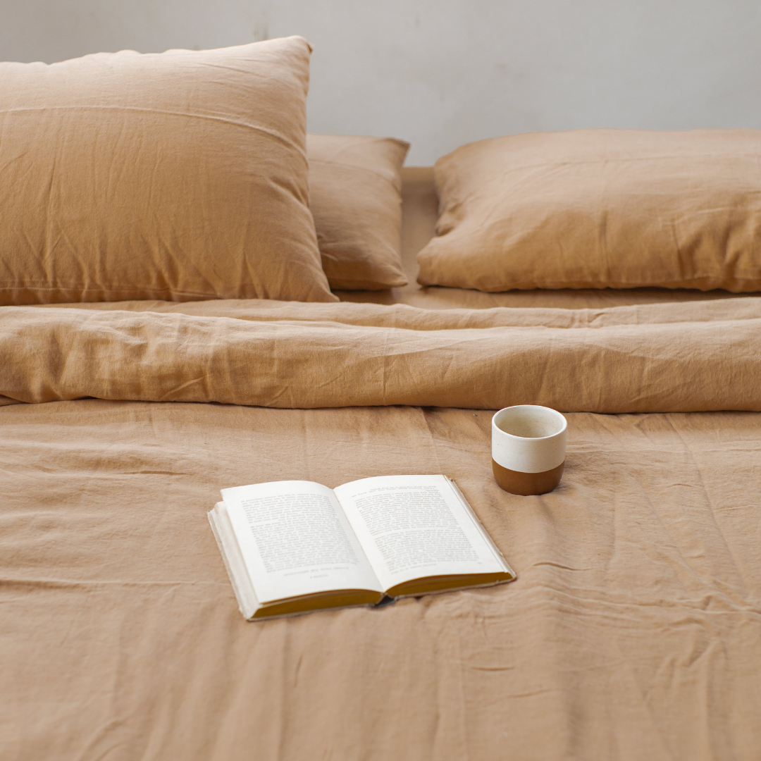 Linen Bedding Set (Walnut)