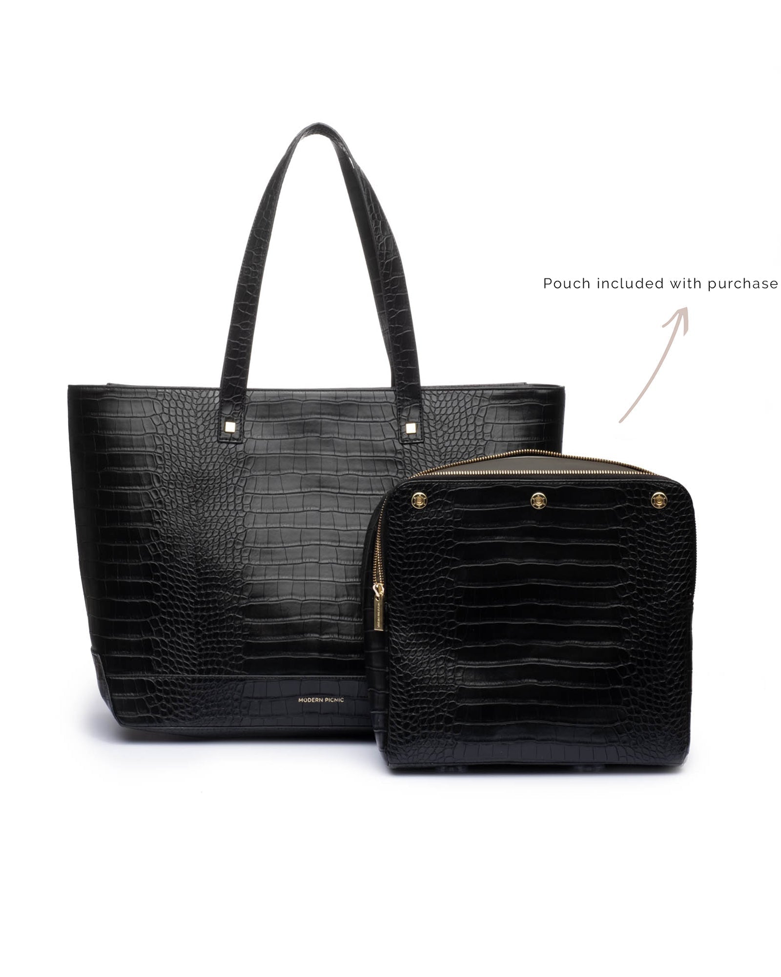 The Tote (Black Crocodile)