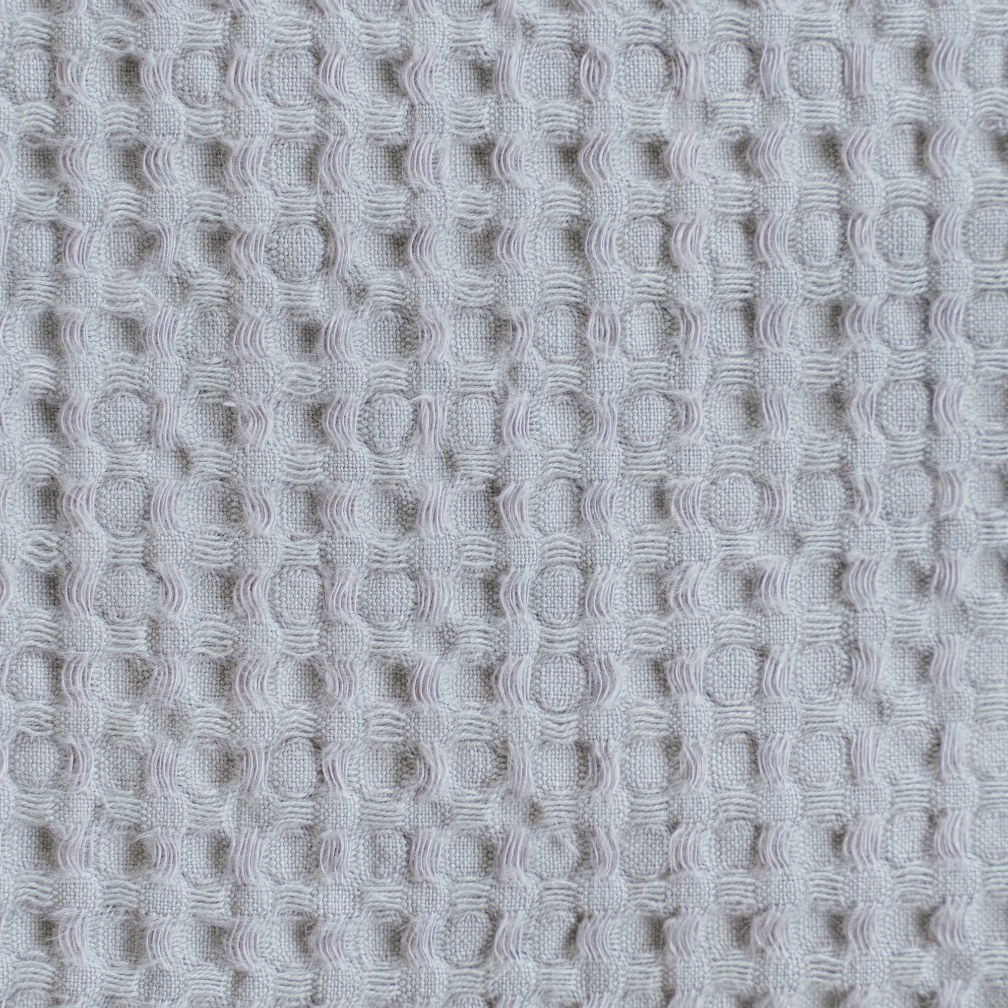 Linen Waffle Blanket (Fog)