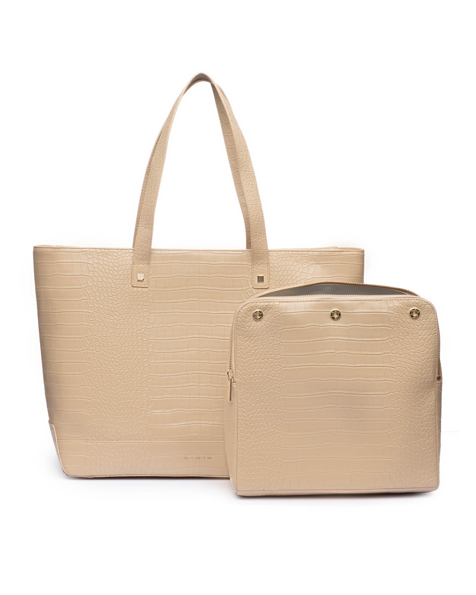 The Pouch (Cream Crocodile)