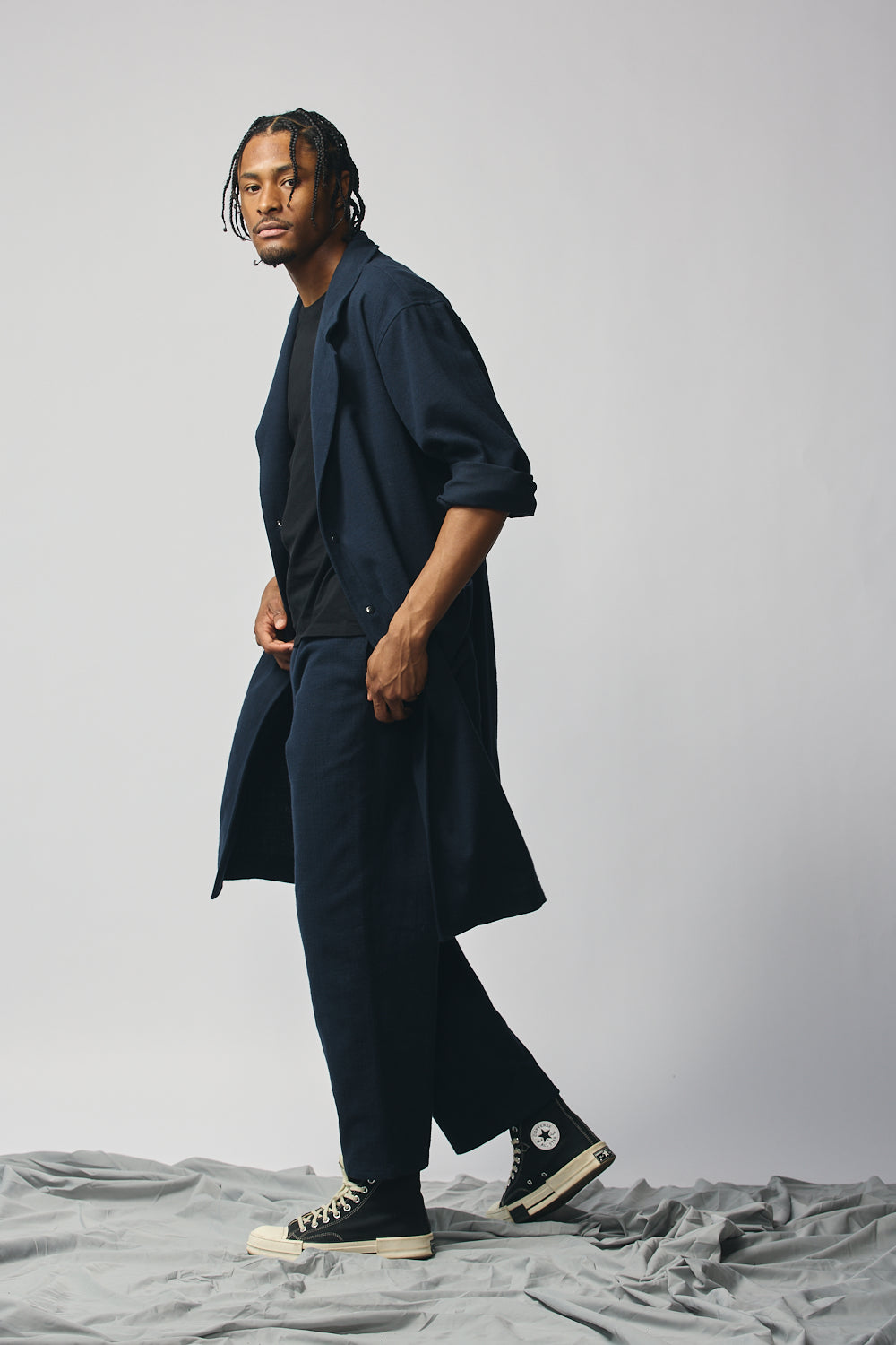 Gender-Neutral Overcoat (Indigo)