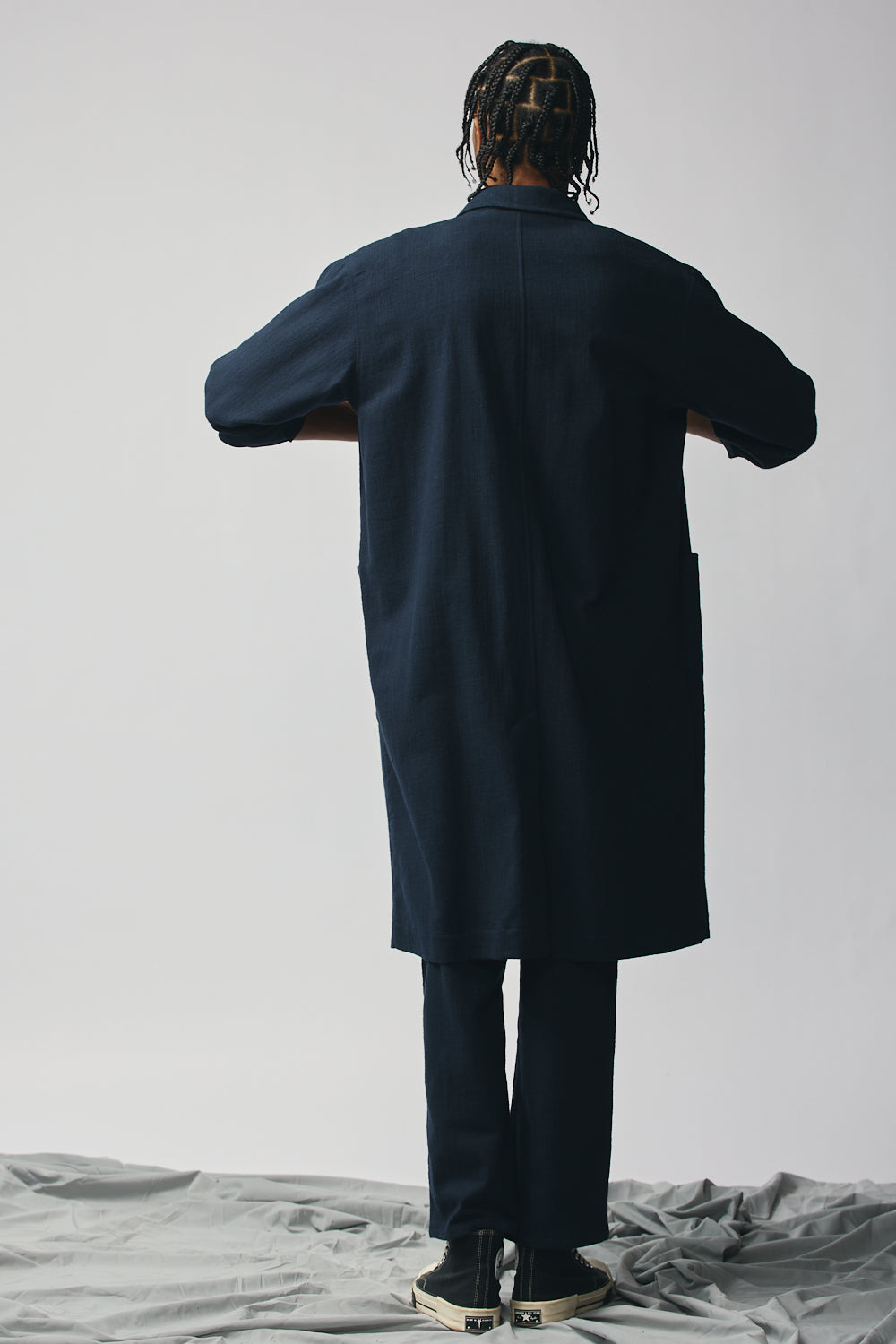 Gender-Neutral Overcoat (Indigo)