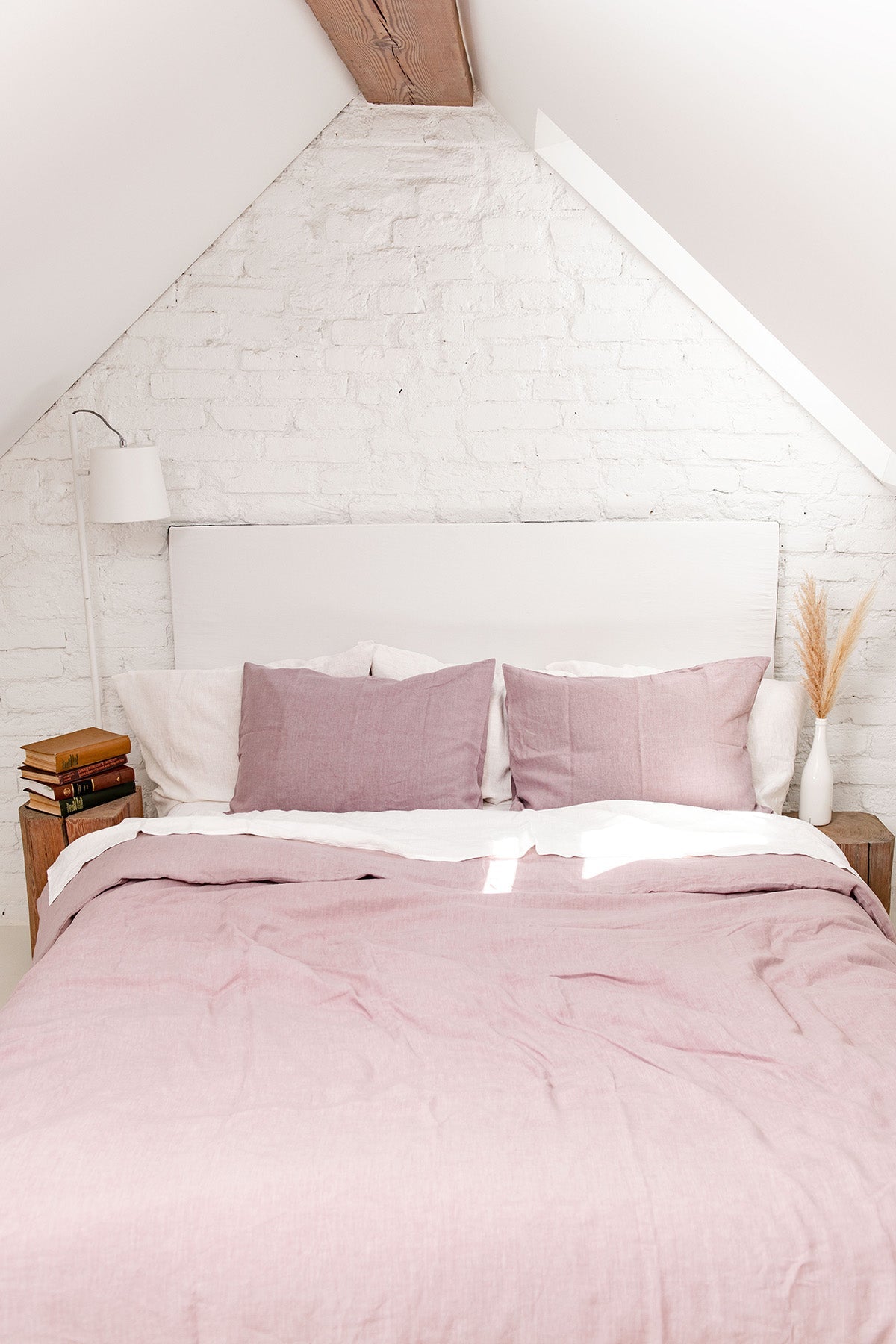 Linen Bedding Set (Dusty Rose)