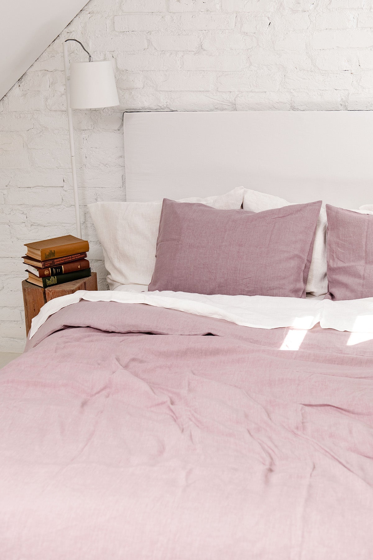 Linen Bedding Set (Dusty Rose)