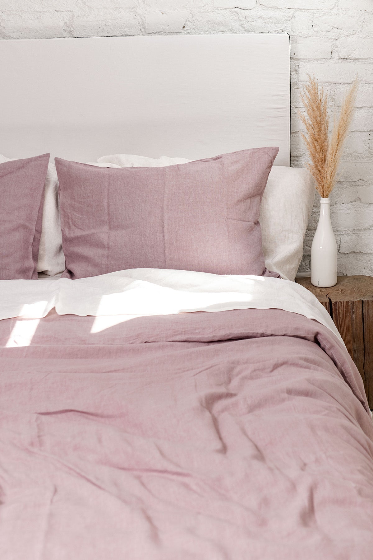 Linen Bedding Set (Dusty Rose)