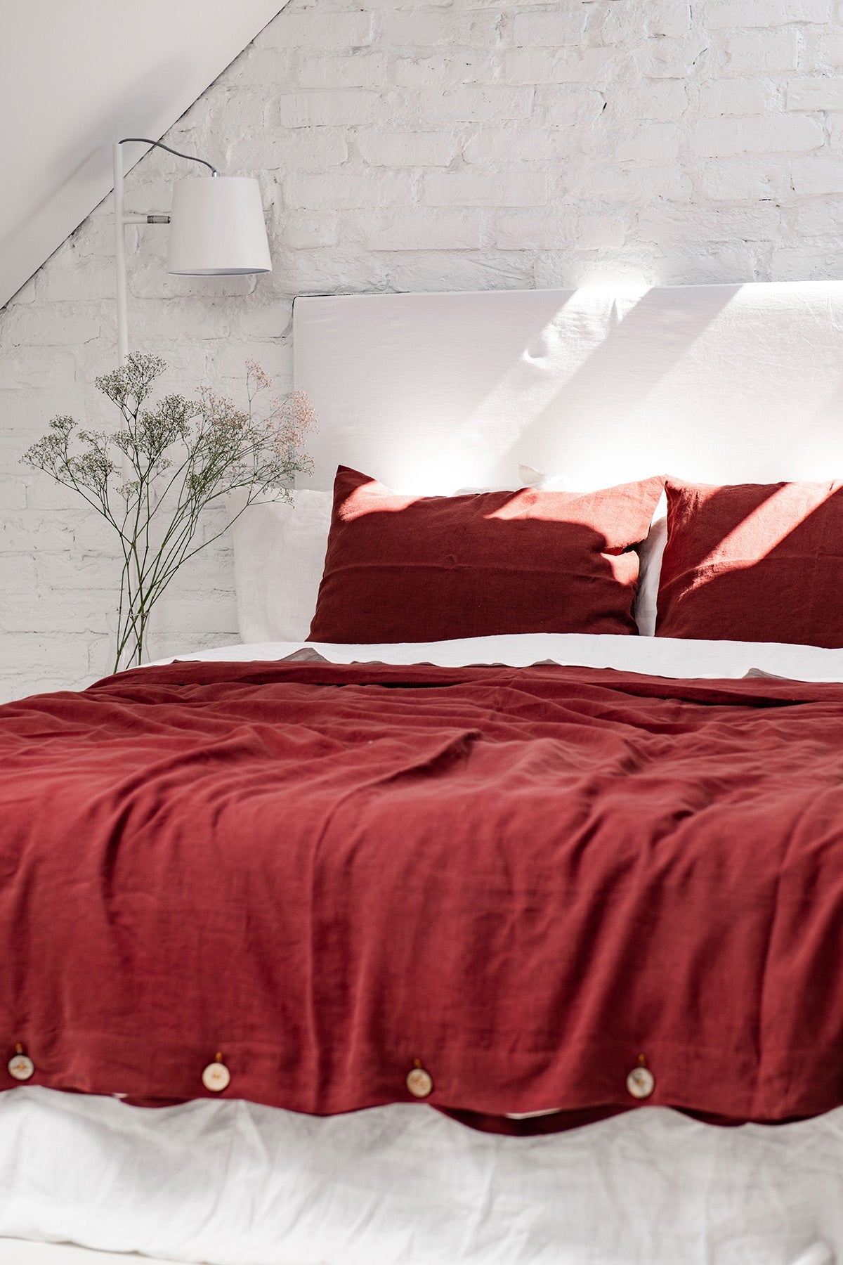 Linen Duvet Cover (Terracotta)