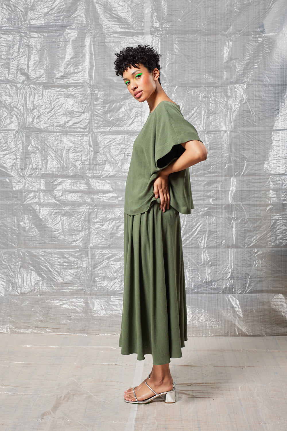 Gathered Skirt (Sage)